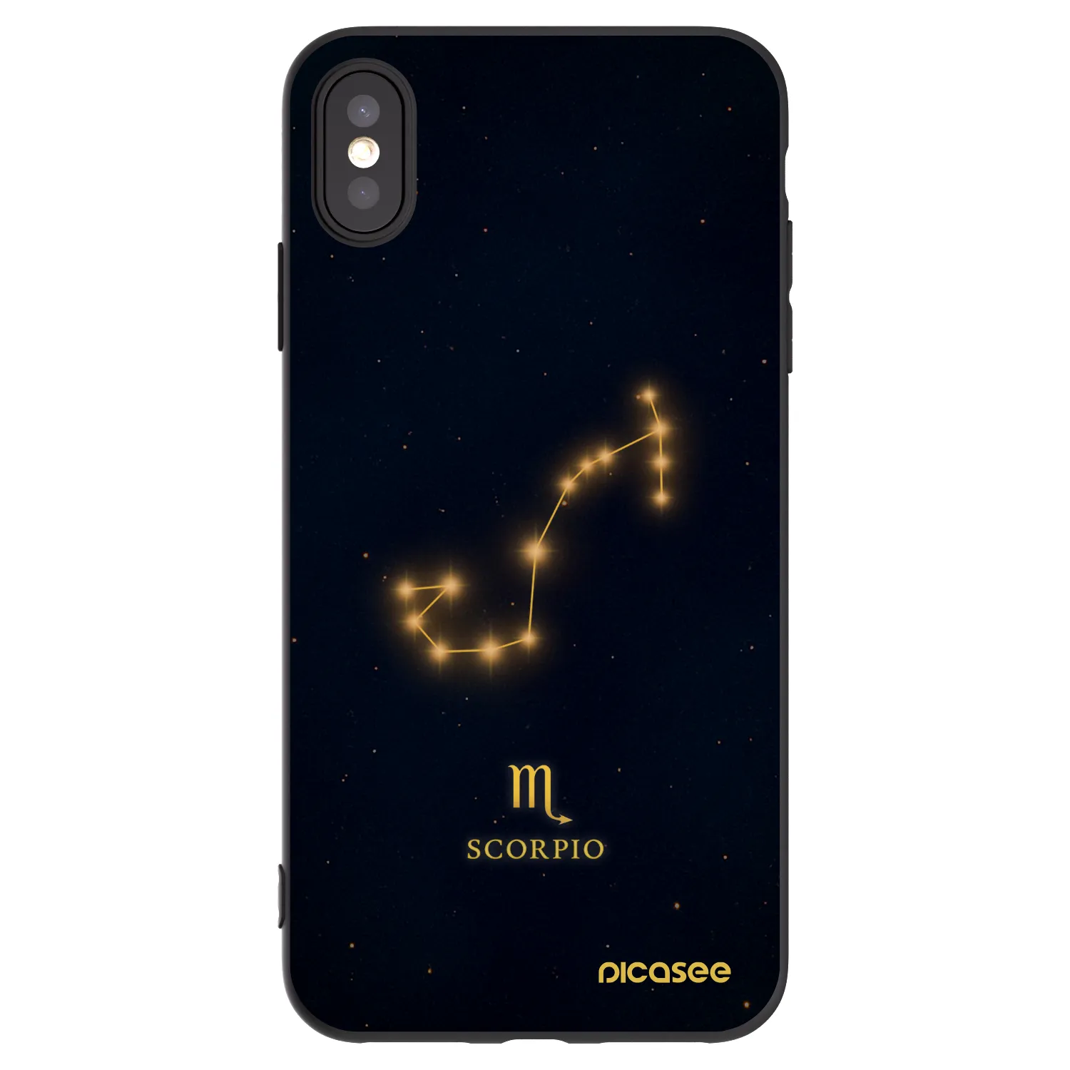 Picasee Μαύρη θήκη σιλικόνης για Apple iPhone XS Max - SCORPIO