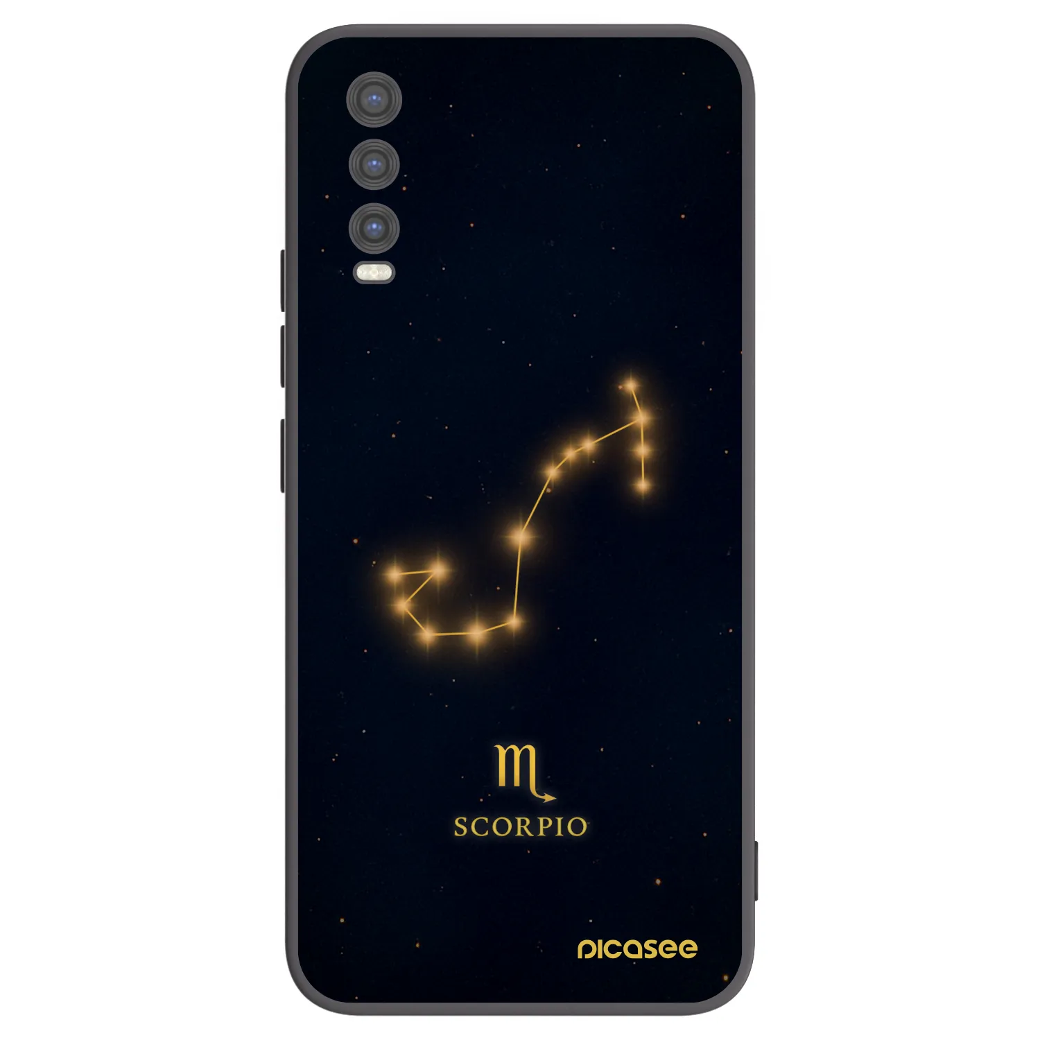 Picasee Μαύρη θήκη σιλικόνης για Vivo Y20s - SCORPIO
