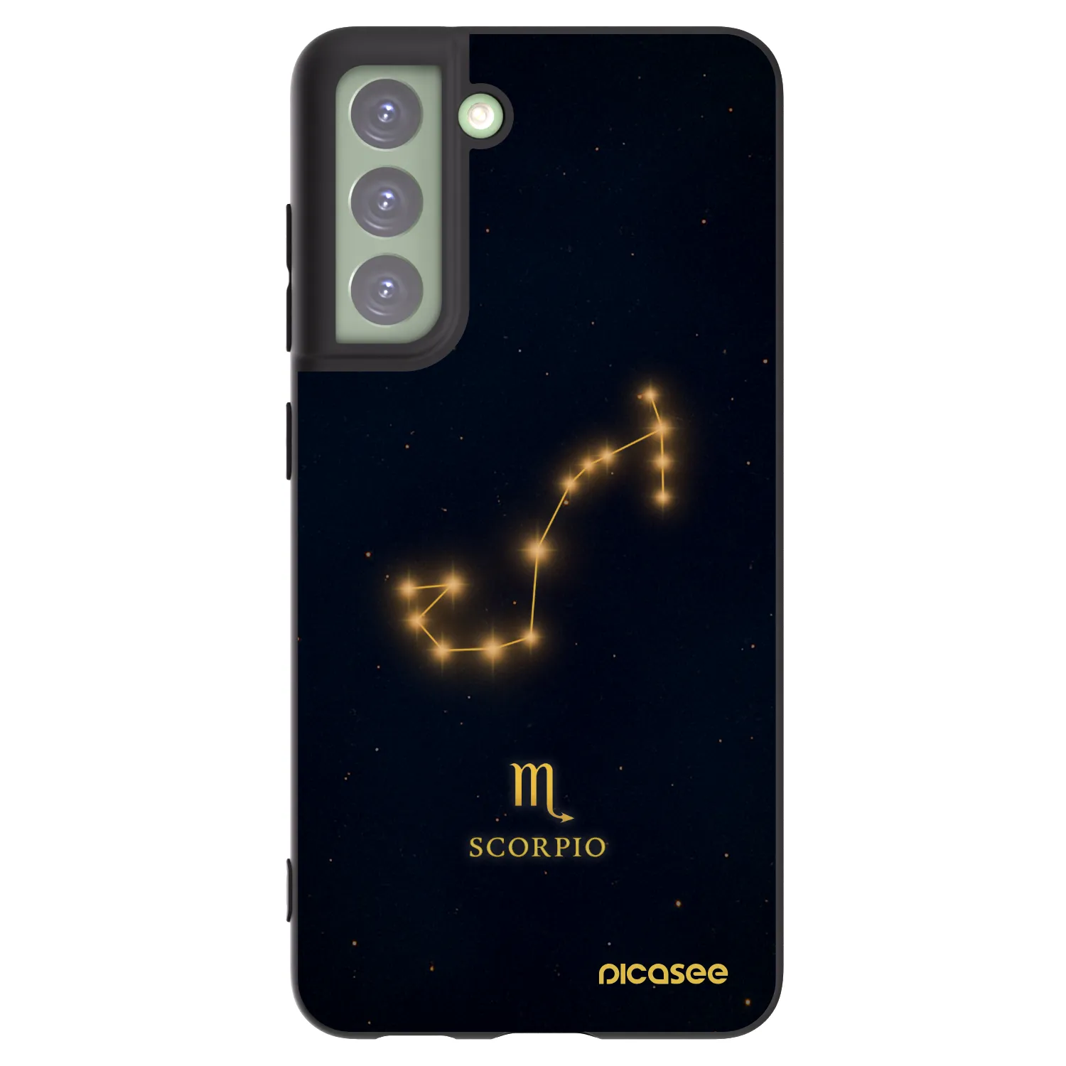 Picasee Μαύρη θήκη σιλικόνης για Samsung Galaxy S21 FE 5G - SCORPIO