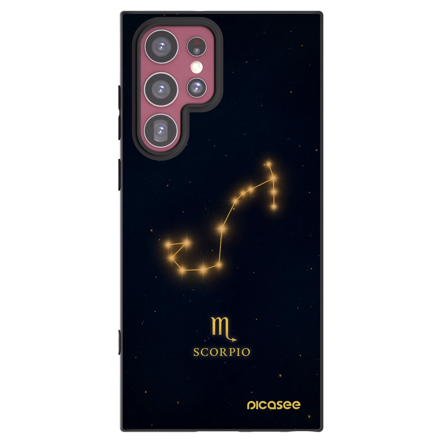 Picasee Μαύρη θήκη σιλικόνης για Samsung Galaxy S22 Ultra 5G - SCORPIO