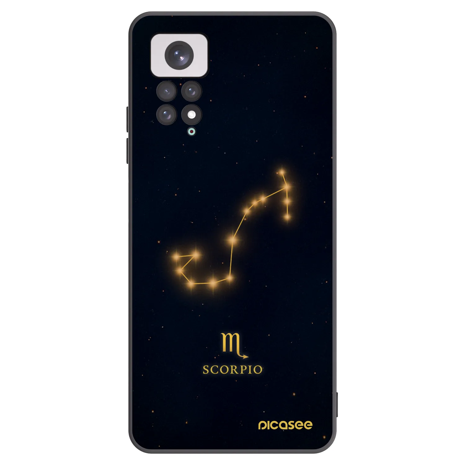 Picasee Μαύρη θήκη σιλικόνης για Xiaomi Redmi Note 11 - SCORPIO