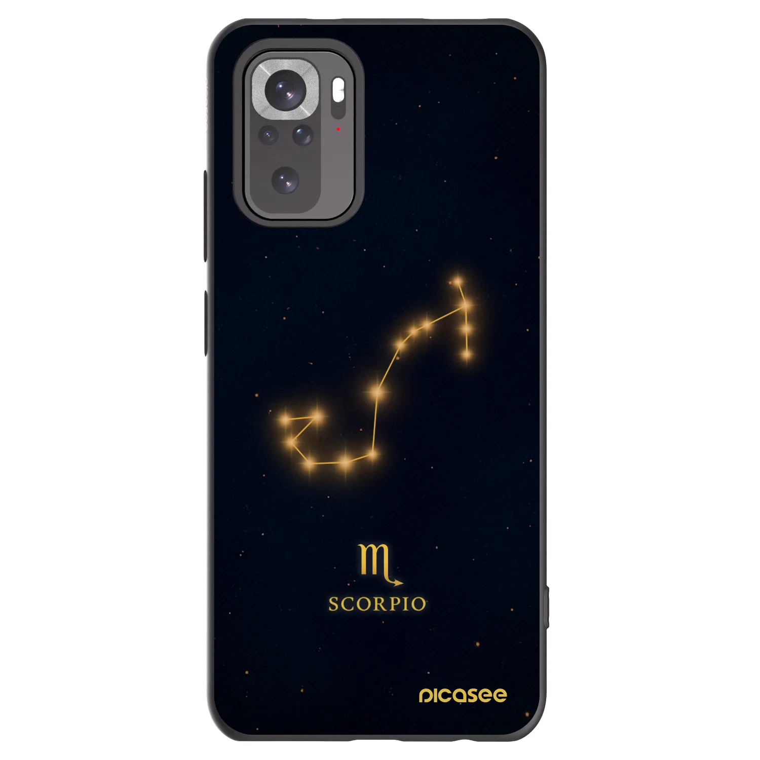 Picasee Μαύρη θήκη σιλικόνης για Xiaomi Redmi Note 11S 4G - SCORPIO