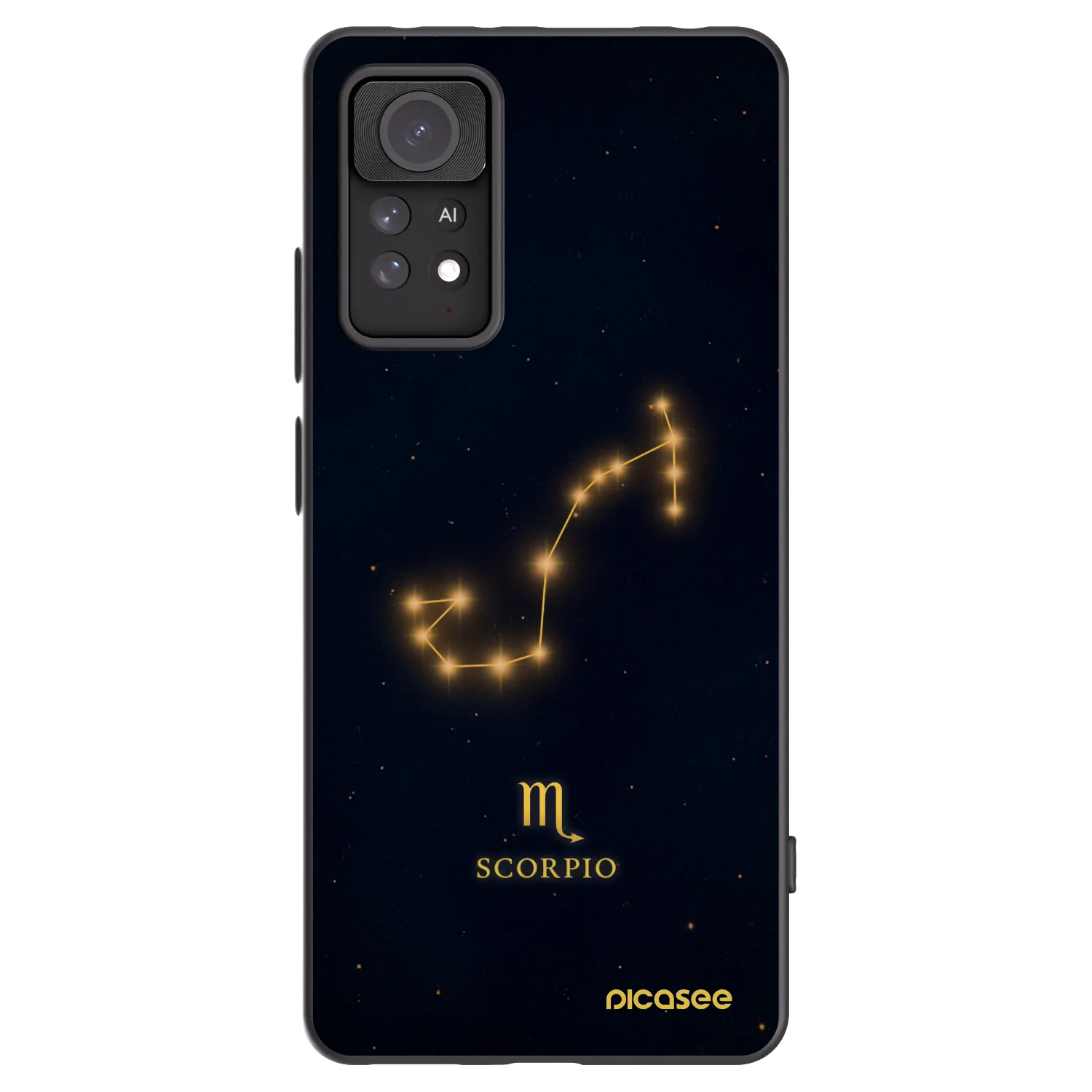 Picasee Μαύρη θήκη σιλικόνης για Xiaomi Redmi Note 11 Pro 5G - SCORPIO
