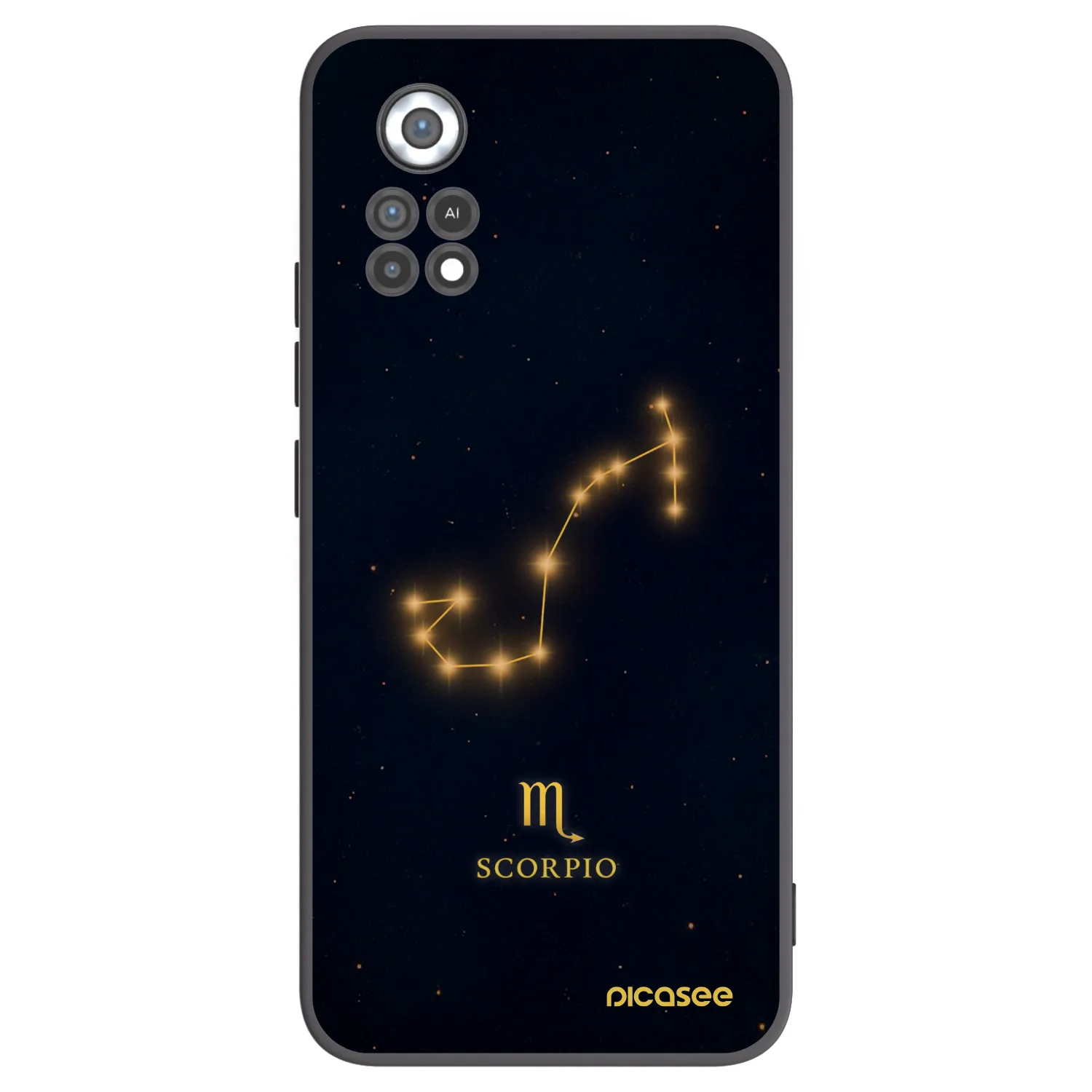 Picasee Μαύρη θήκη σιλικόνης για Xiaomi Poco X4 Pro 5G - SCORPIO