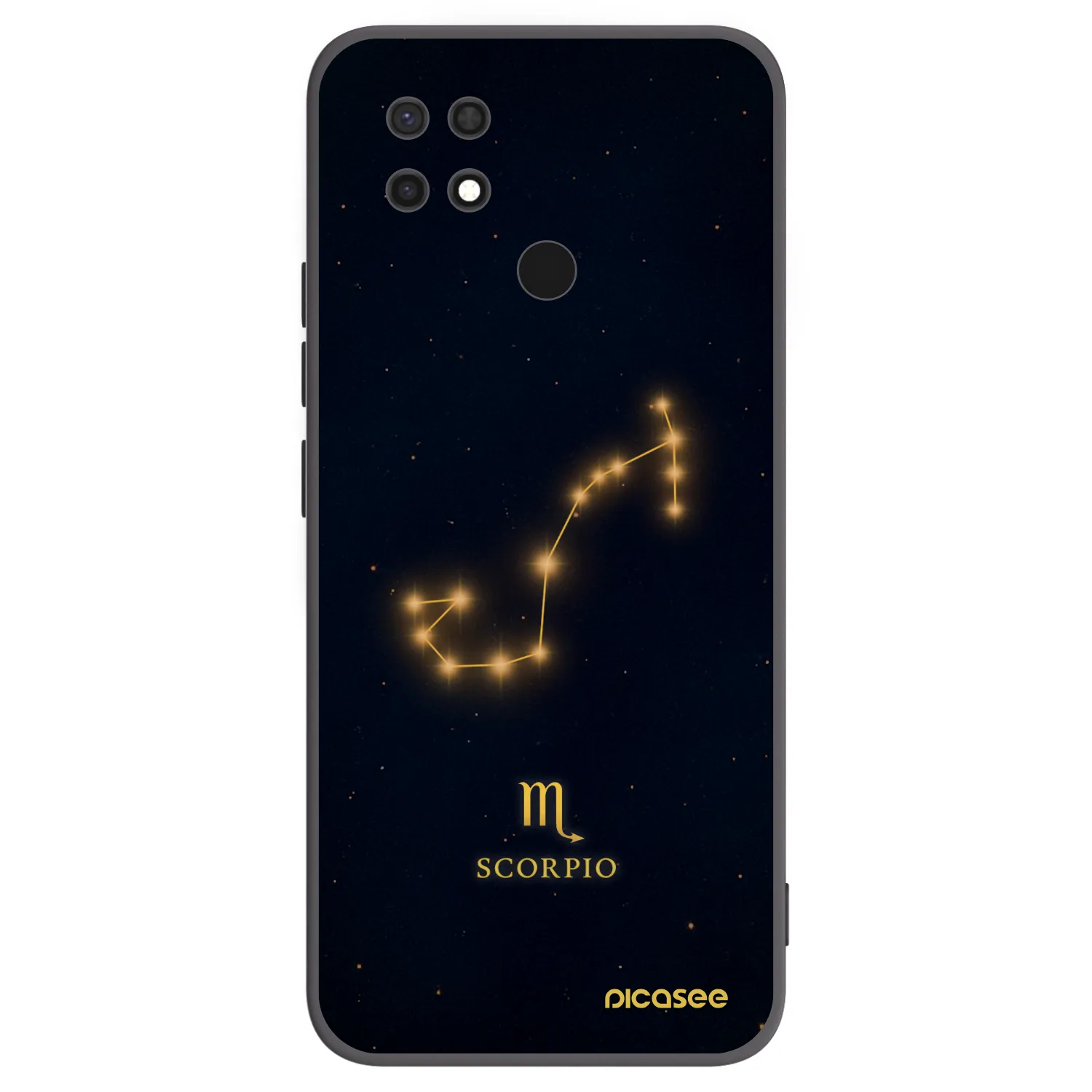 Picasee Μαύρη θήκη σιλικόνης για Xiaomi Redmi 10C - SCORPIO