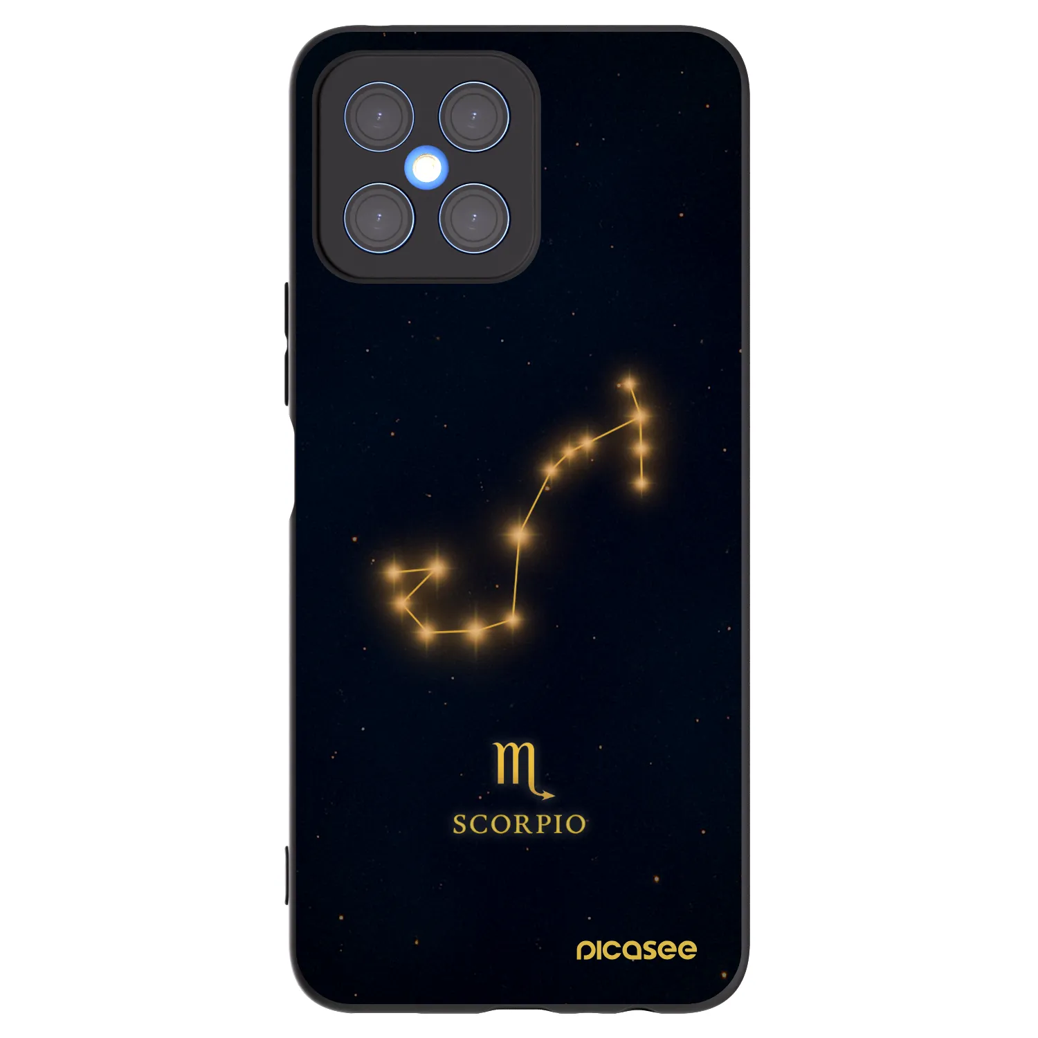 Picasee Μαύρη θήκη σιλικόνης για Honor X8 4G - SCORPIO