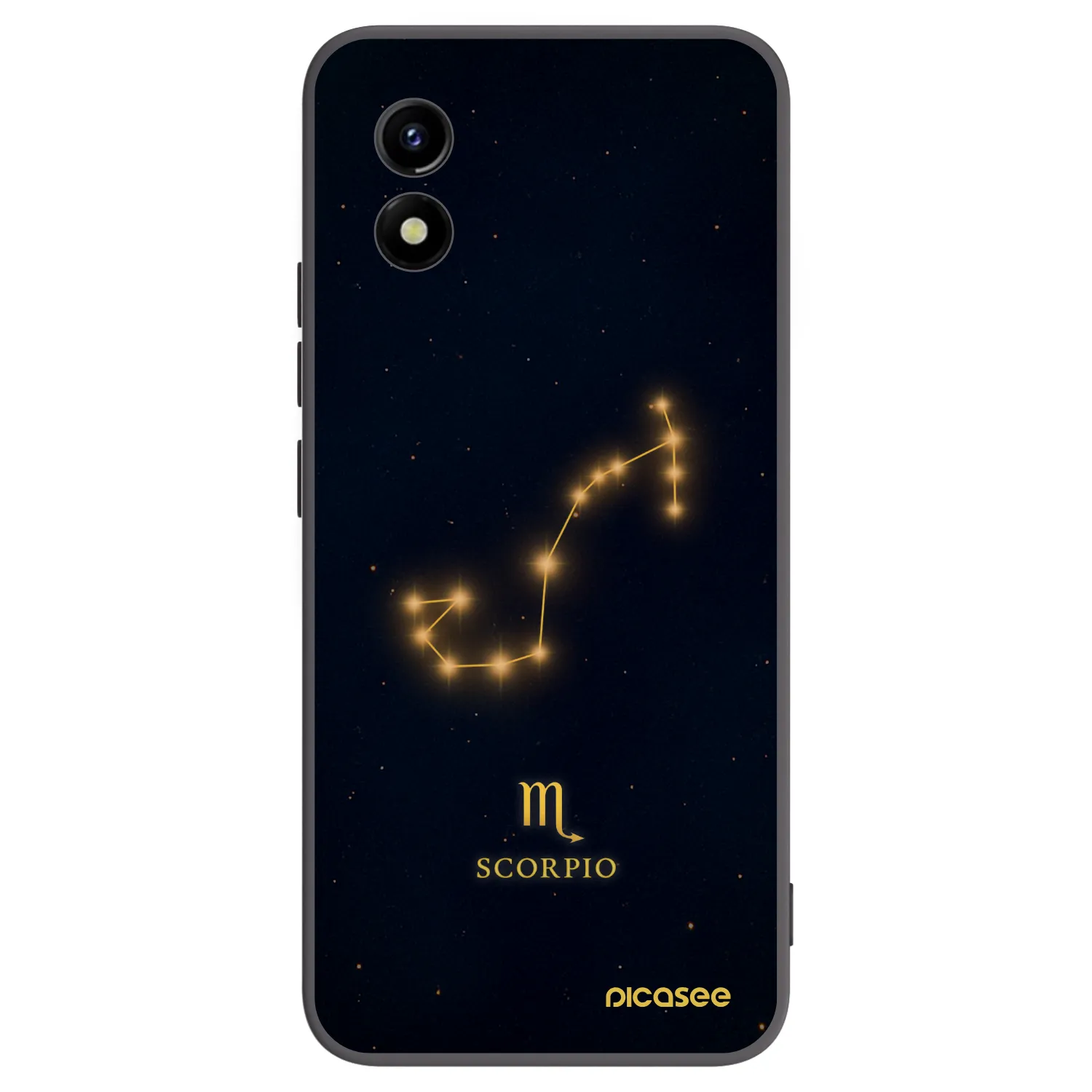 Picasee Μαύρη θήκη σιλικόνης για Vivo Y01 - SCORPIO