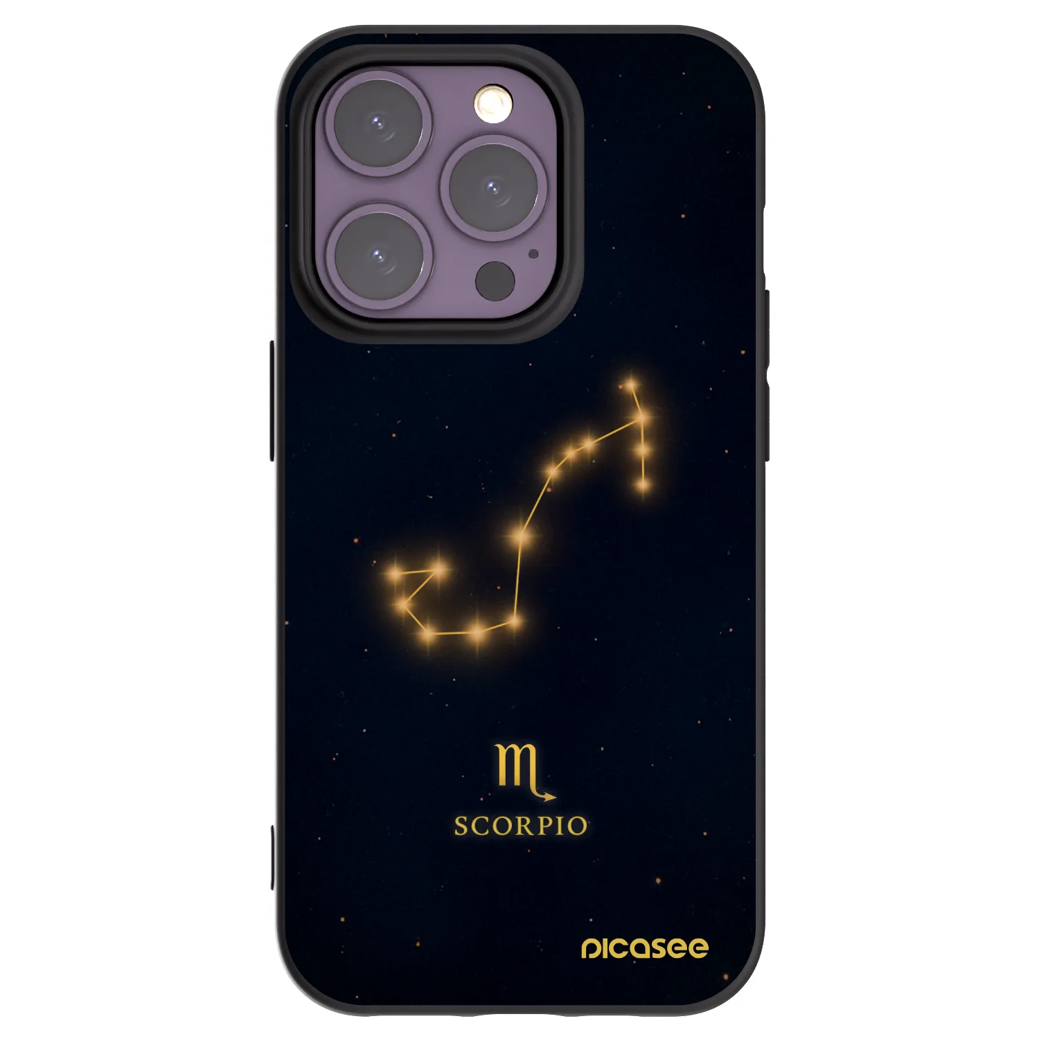 Picasee Μαύρη θήκη σιλικόνης για Apple iPhone 14 Pro - SCORPIO