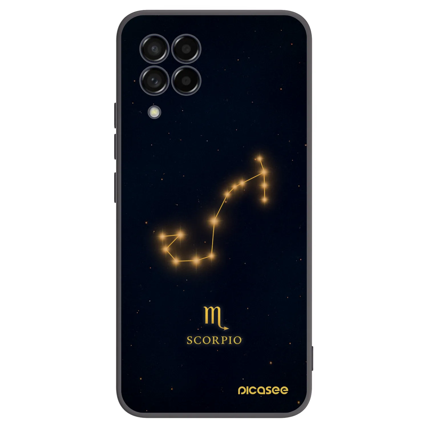 Picasee Μαύρη θήκη σιλικόνης για Samsung Galaxy M53 5G - SCORPIO