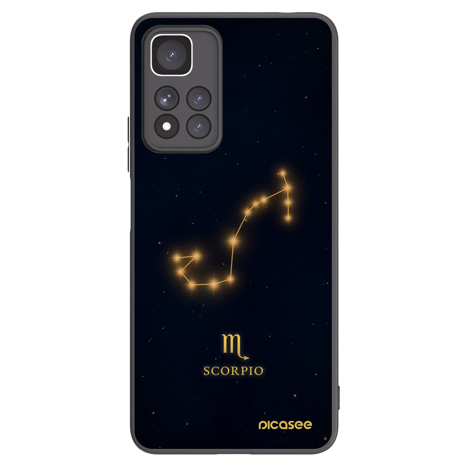 Picasee Μαύρη θήκη σιλικόνης για Xiaomi Redmi Note 11 Pro+ 5G - SCORPIO