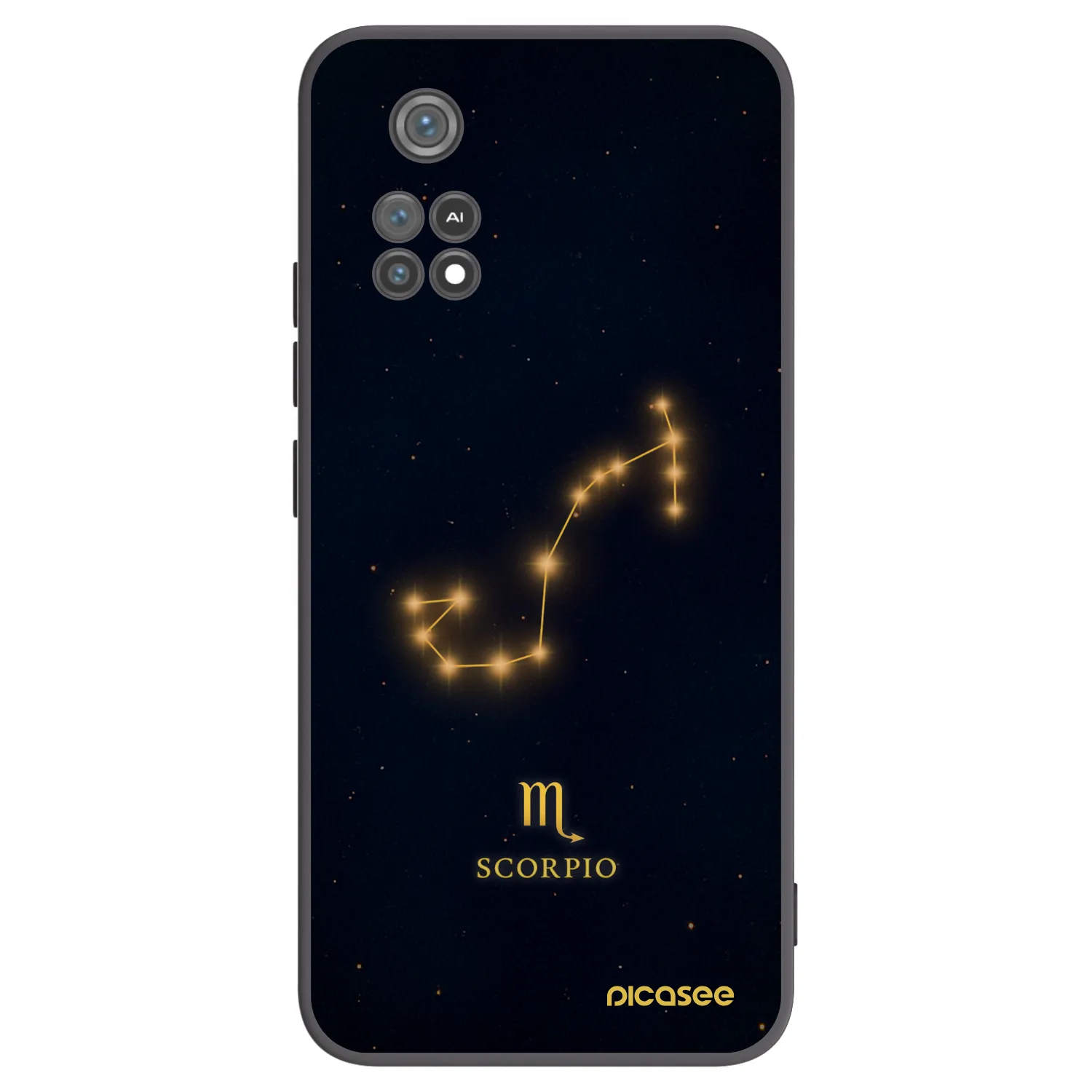 Picasee Μαύρη θήκη σιλικόνης για Xiaomi Poco M4 Pro - SCORPIO
