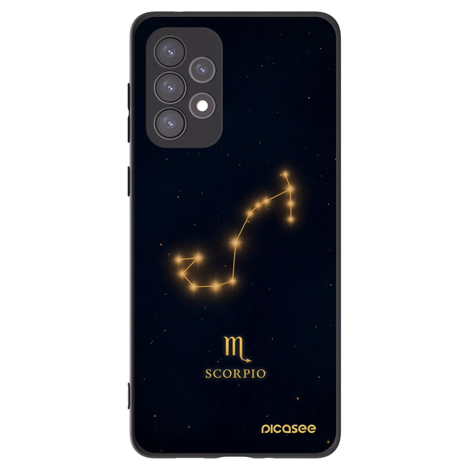 Picasee Μαύρη θήκη σιλικόνης για Samsung Galaxy A73 5G - SCORPIO