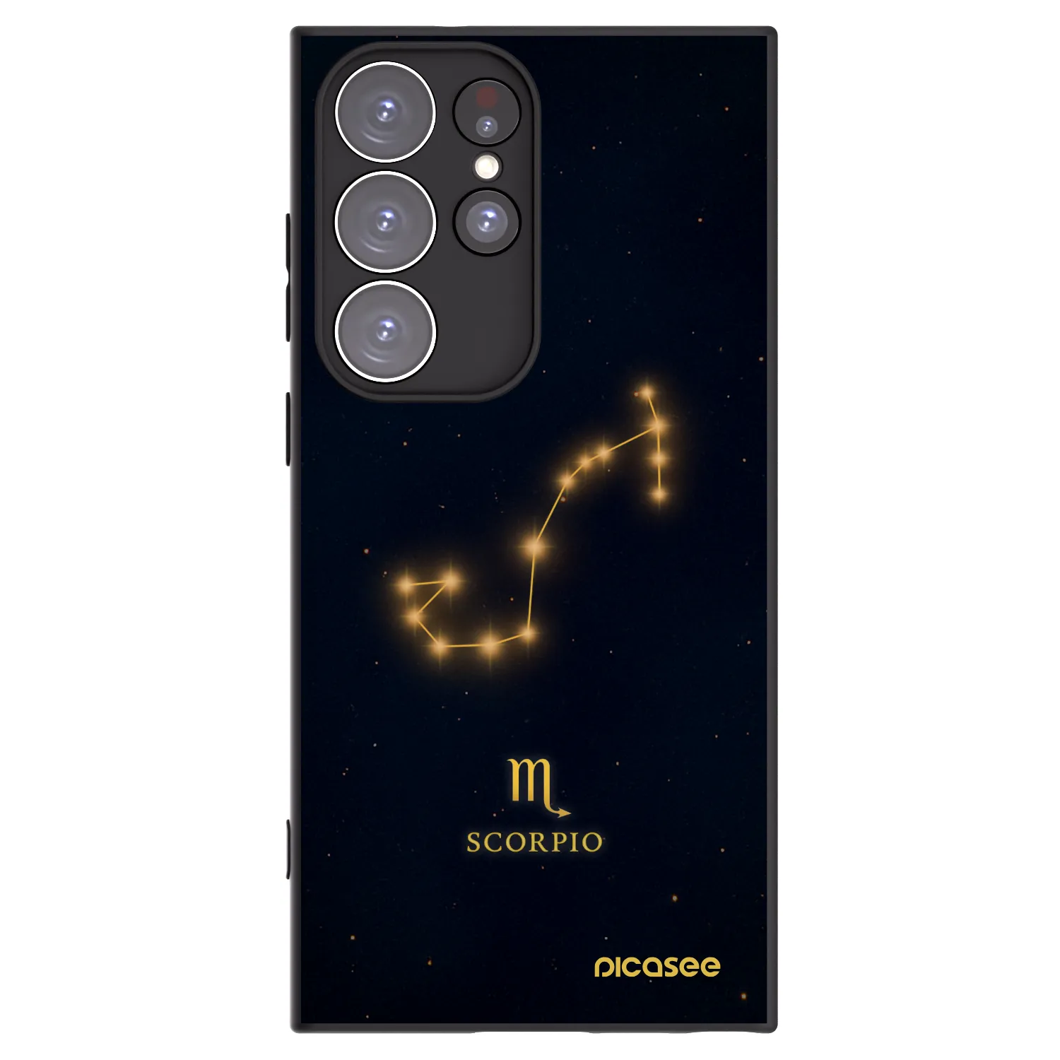 Picasee Μαύρη θήκη σιλικόνης για Samsung Galaxy S23 Ultra 5G - SCORPIO