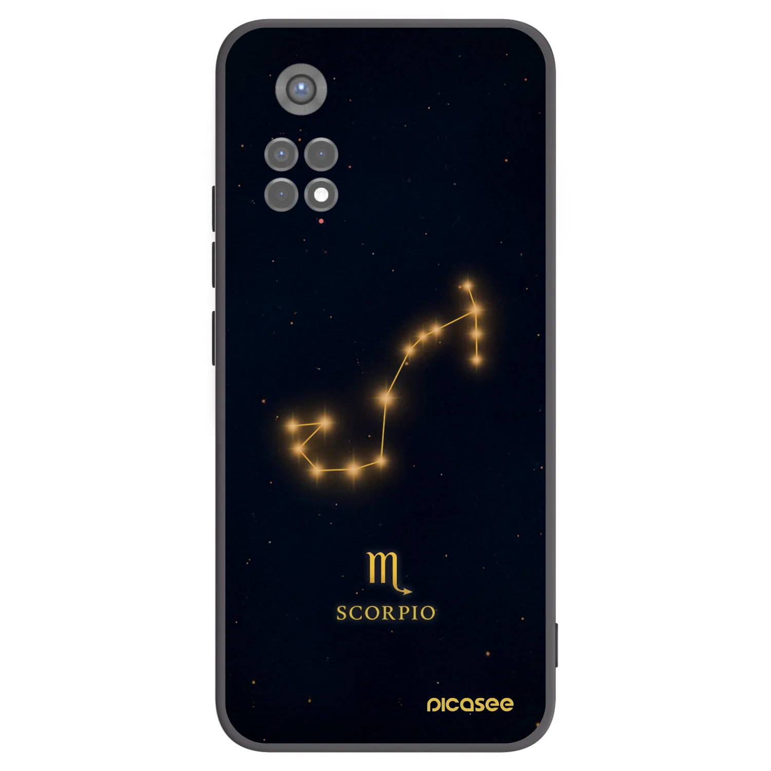 Picasee Μαύρη θήκη σιλικόνης για Xiaomi Redmi Note 11S 5G - SCORPIO