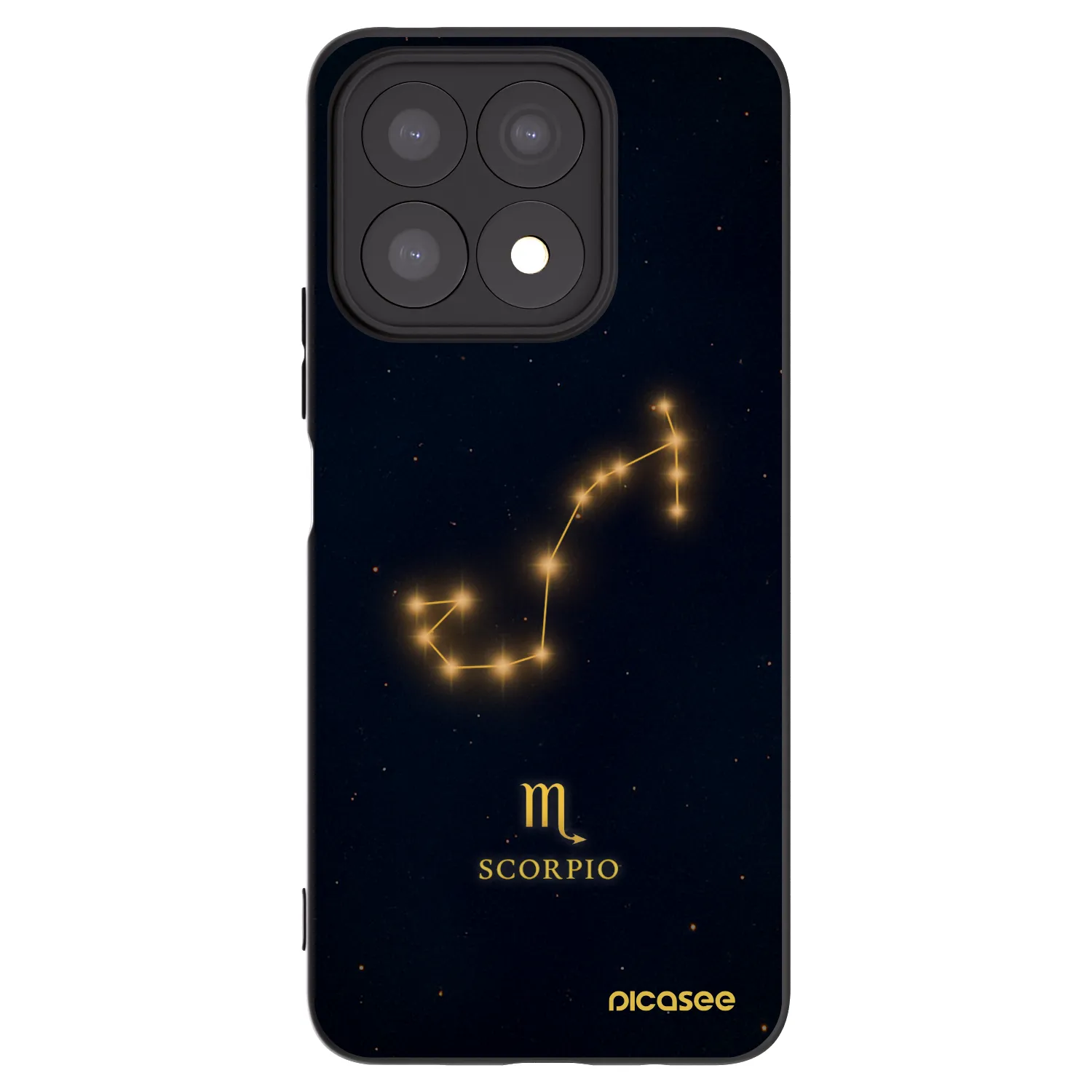 Picasee Μαύρη θήκη σιλικόνης για Honor X8a - SCORPIO