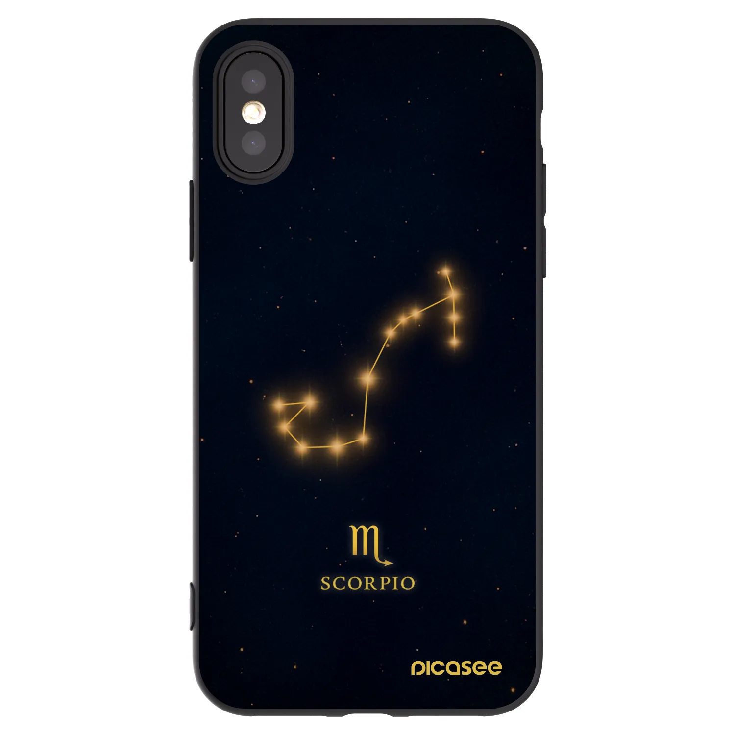 Picasee Μαύρη θήκη σιλικόνης για Apple iPhone X/XS - SCORPIO