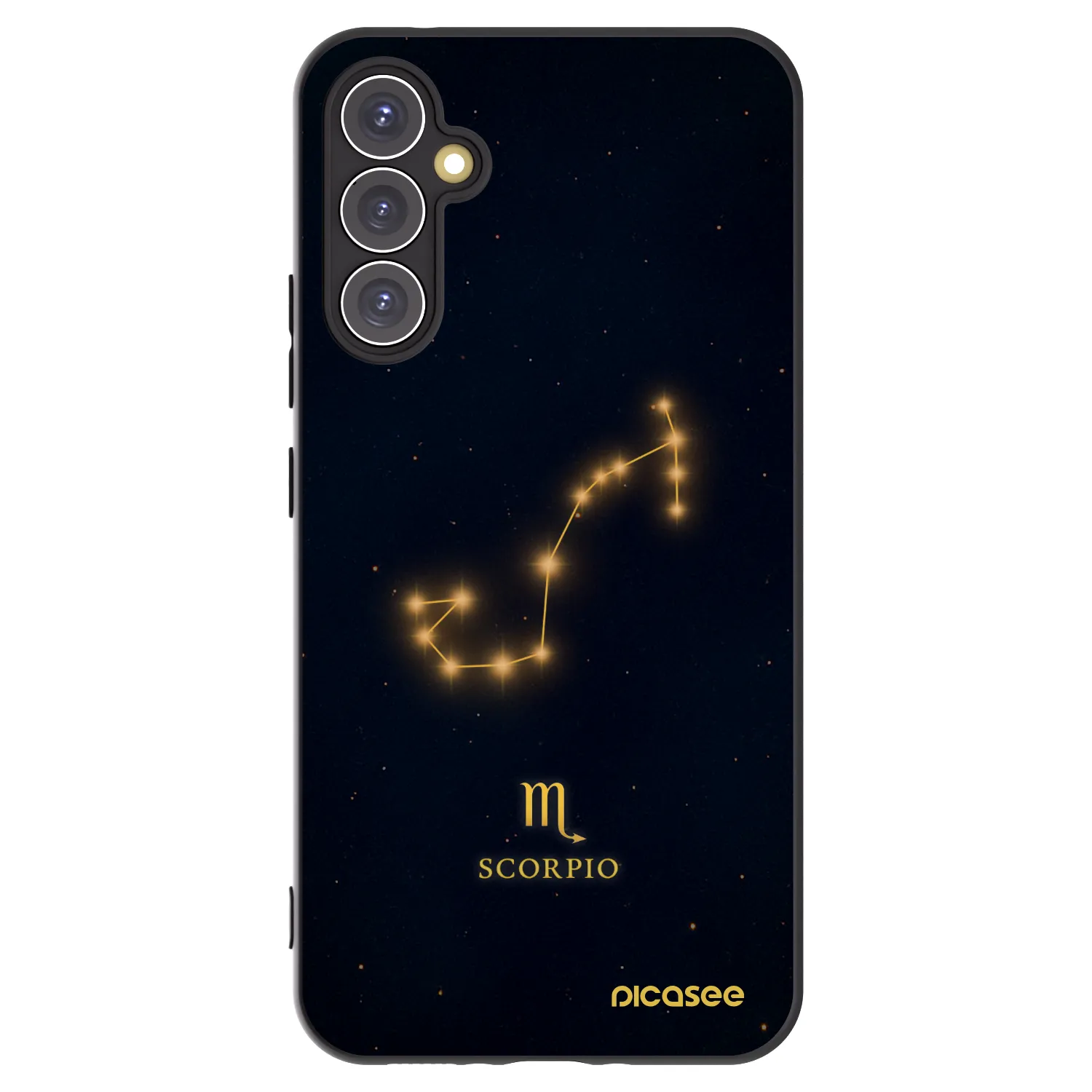 Picasee Μαύρη θήκη σιλικόνης για Samsung Galaxy A34 5G A346B - SCORPIO