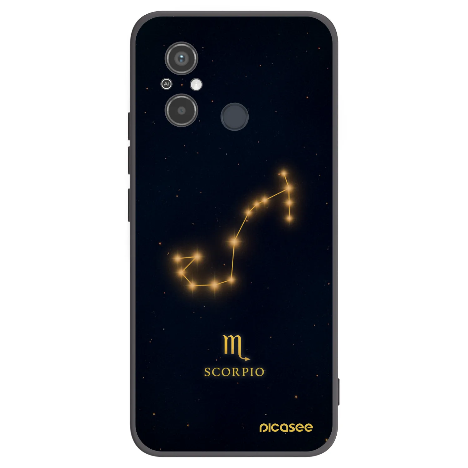 Picasee Μαύρη θήκη σιλικόνης για Xiaomi Redmi 12C - SCORPIO