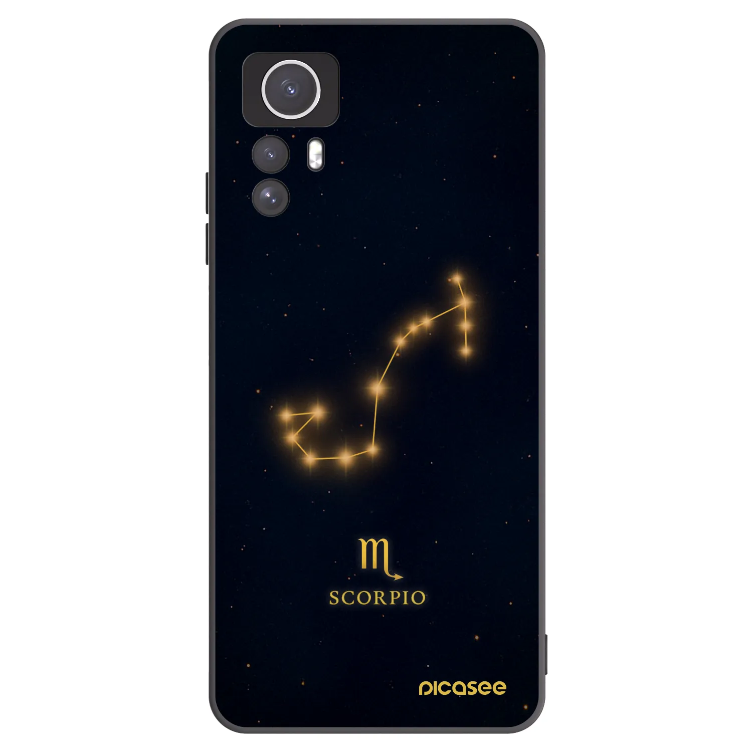 Picasee Μαύρη θήκη σιλικόνης για Xiaomi Redmi Note 12S - SCORPIO