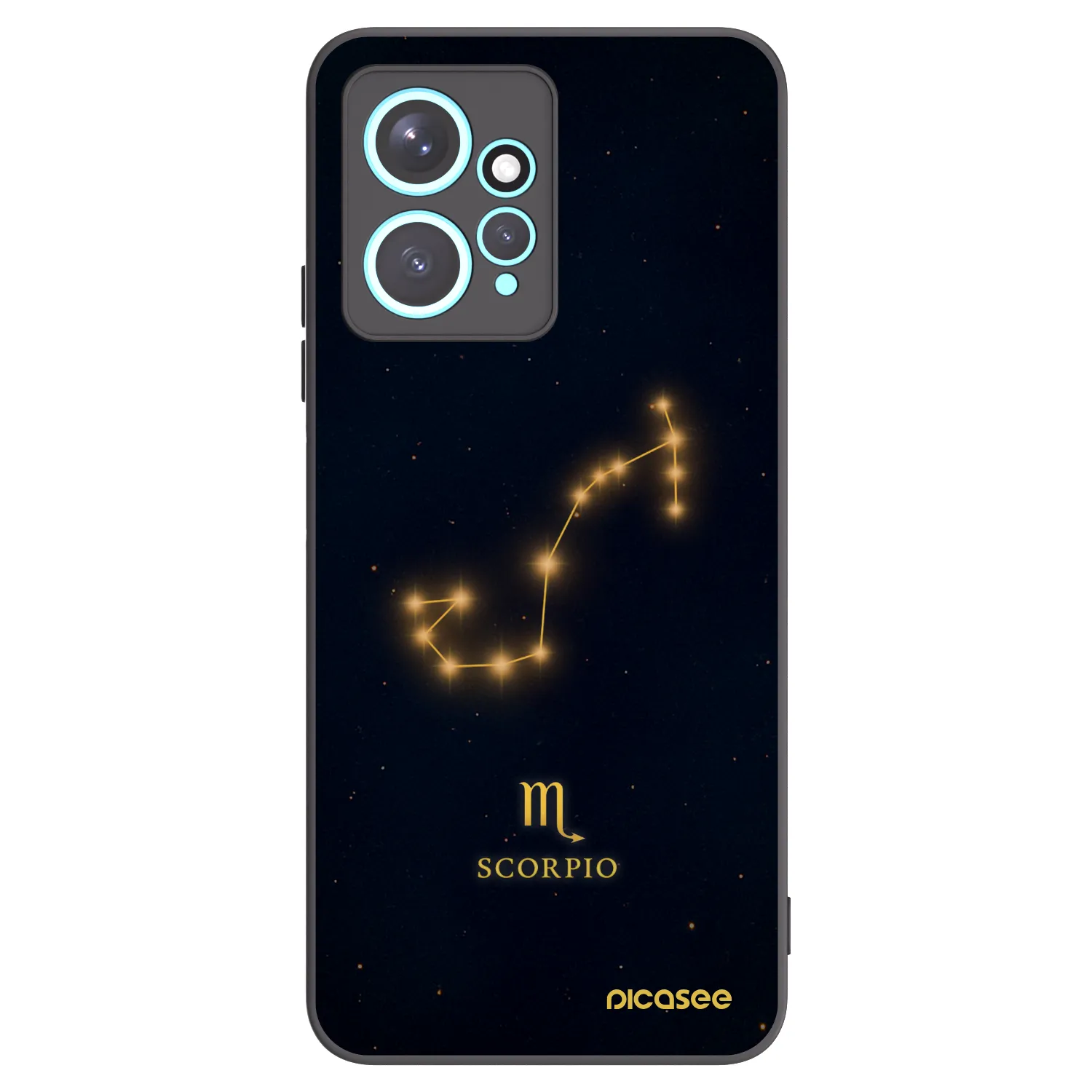 Picasee Μαύρη θήκη σιλικόνης για Xiaomi Redmi Note 12 4G - SCORPIO