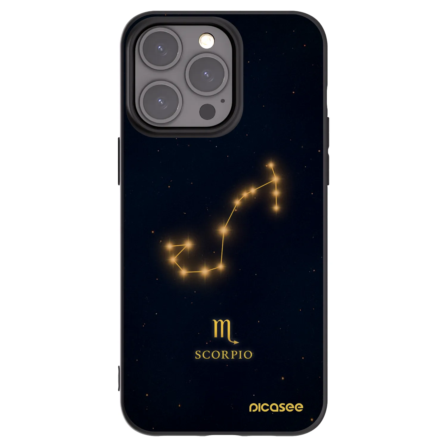 Picasee Μαύρη θήκη σιλικόνης για Apple iPhone 15 Pro Max - SCORPIO