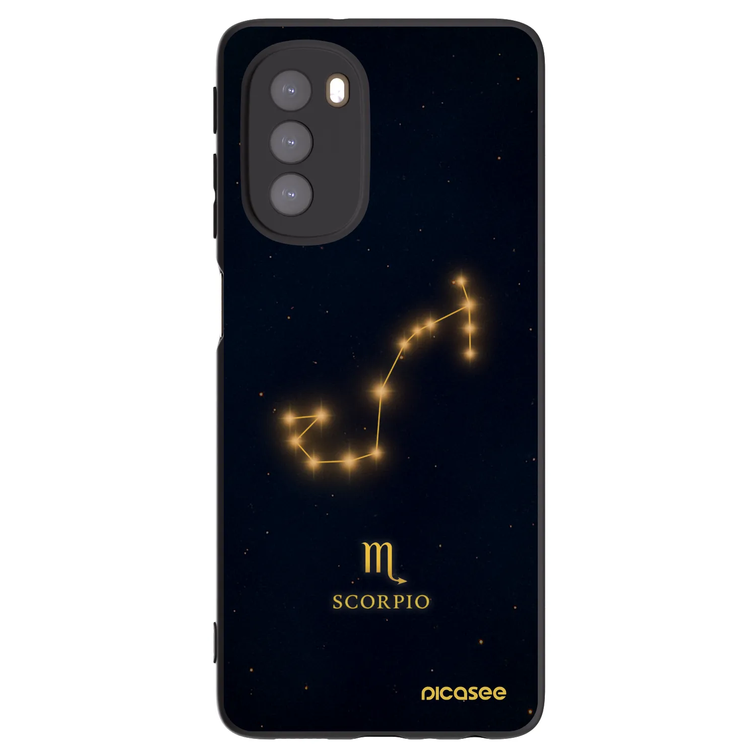 Picasee Μαύρη θήκη σιλικόνης για Motorola Moto G51 - SCORPIO