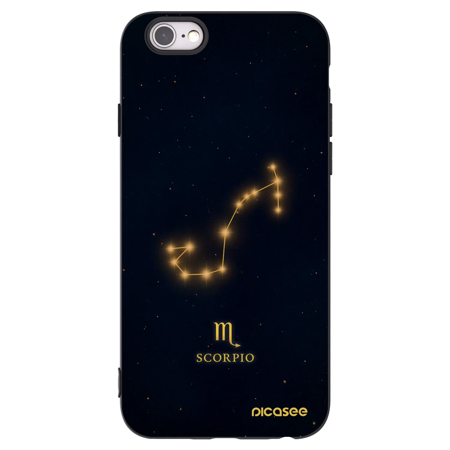 Picasee Μαύρη θήκη σιλικόνης για Apple iPhone 6/6S - SCORPIO