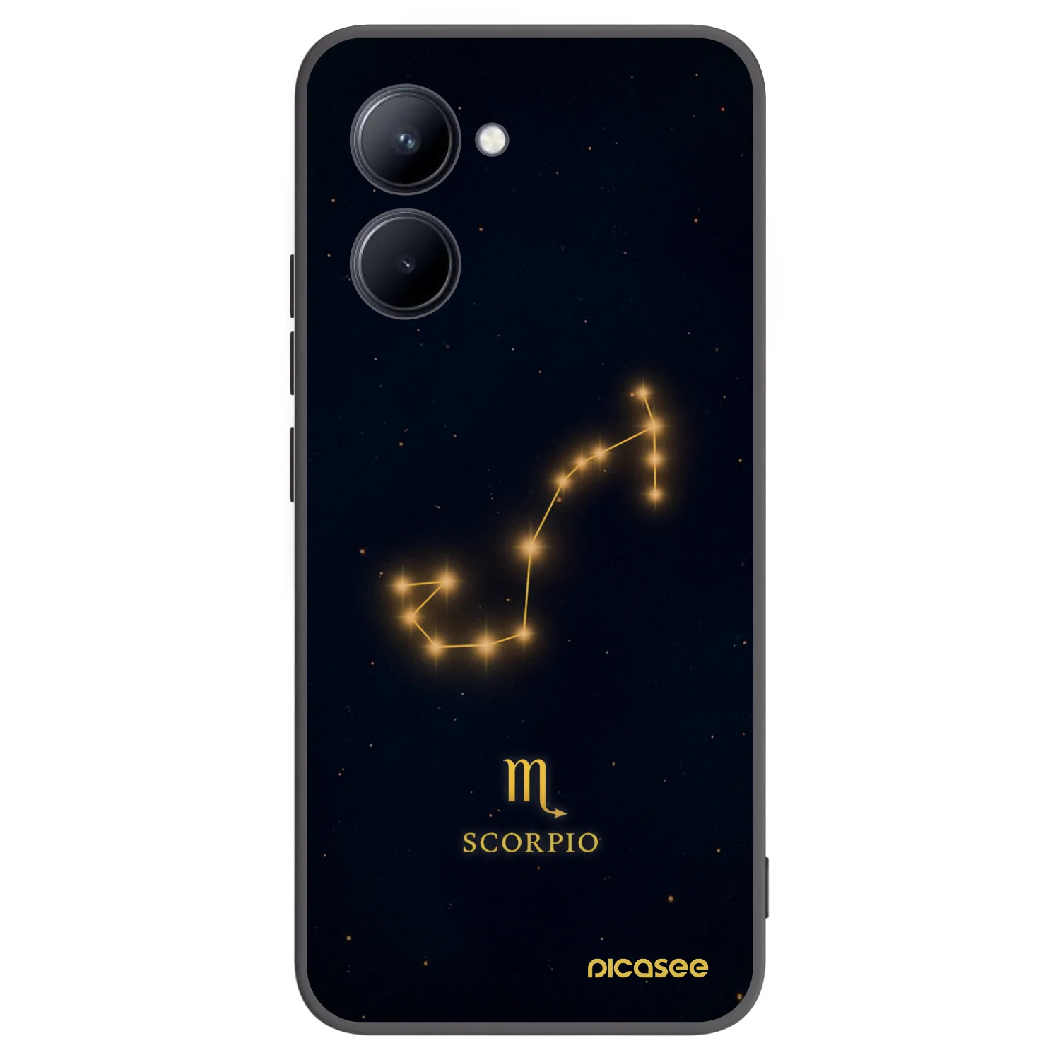 Picasee Μαύρη θήκη σιλικόνης για Realme C33 (2023) - SCORPIO