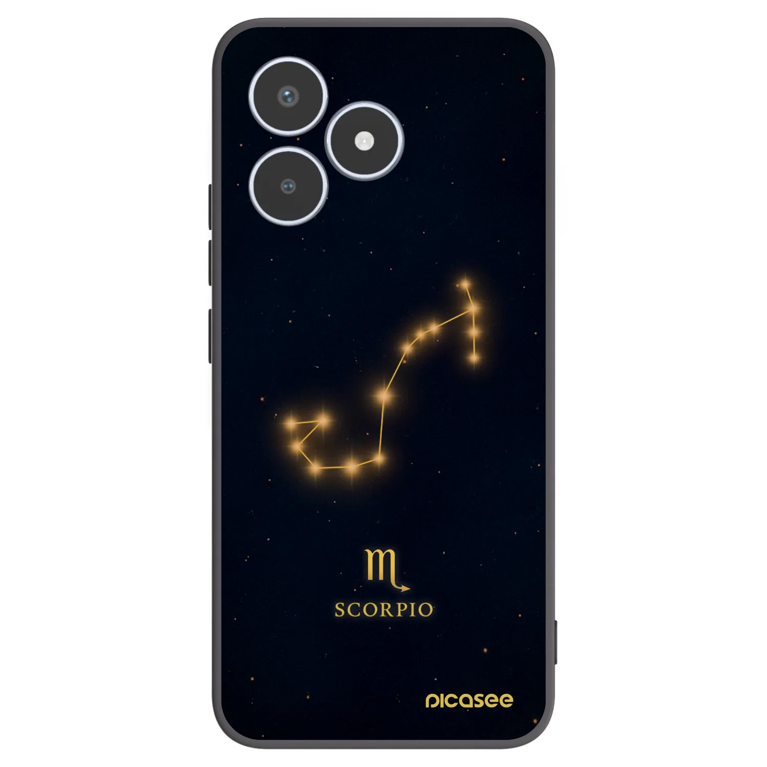 Picasee Μαύρη θήκη σιλικόνης για Realme C53 - SCORPIO