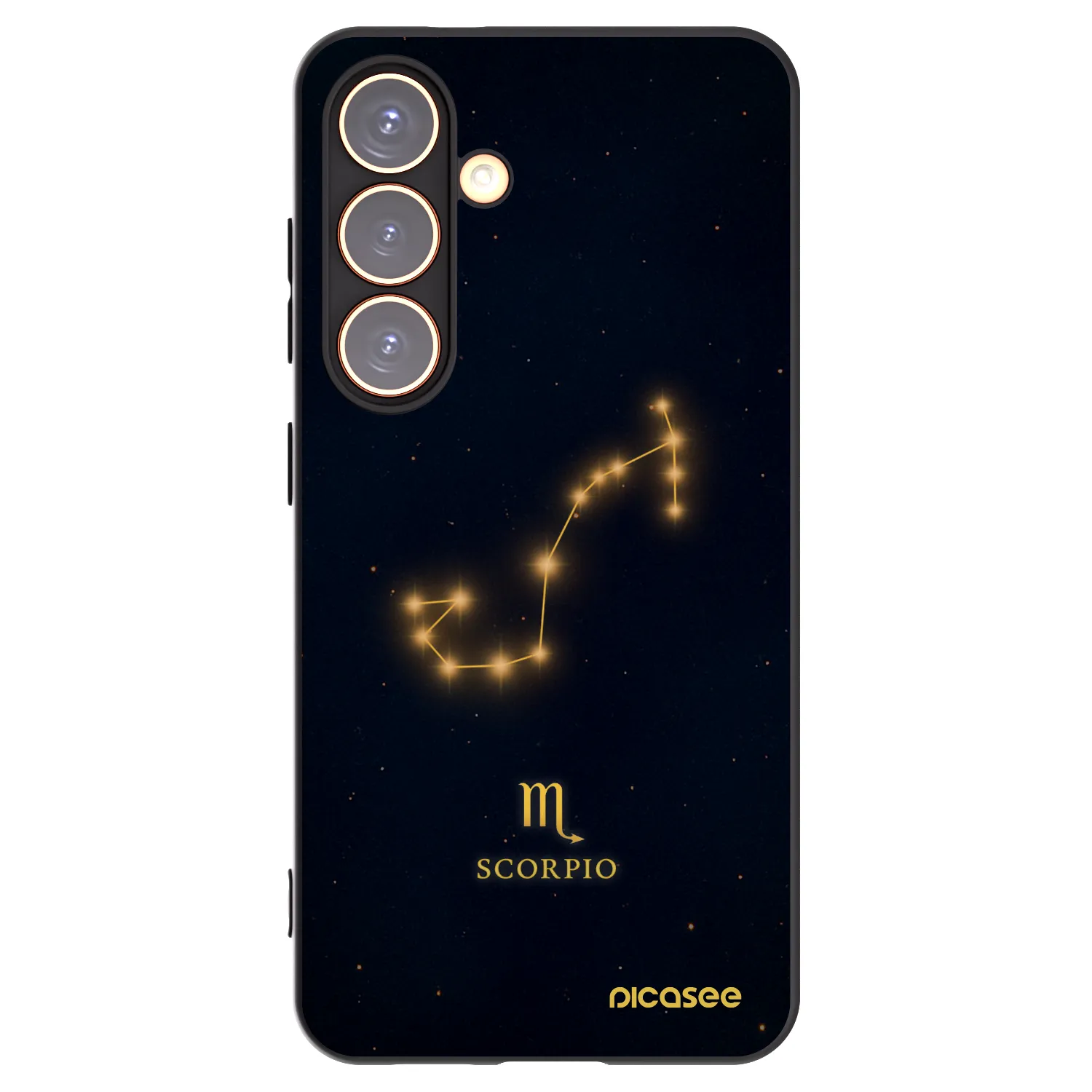 Picasee Μαύρη θήκη σιλικόνης για Samsung Galaxy S24 S921B 5G - SCORPIO
