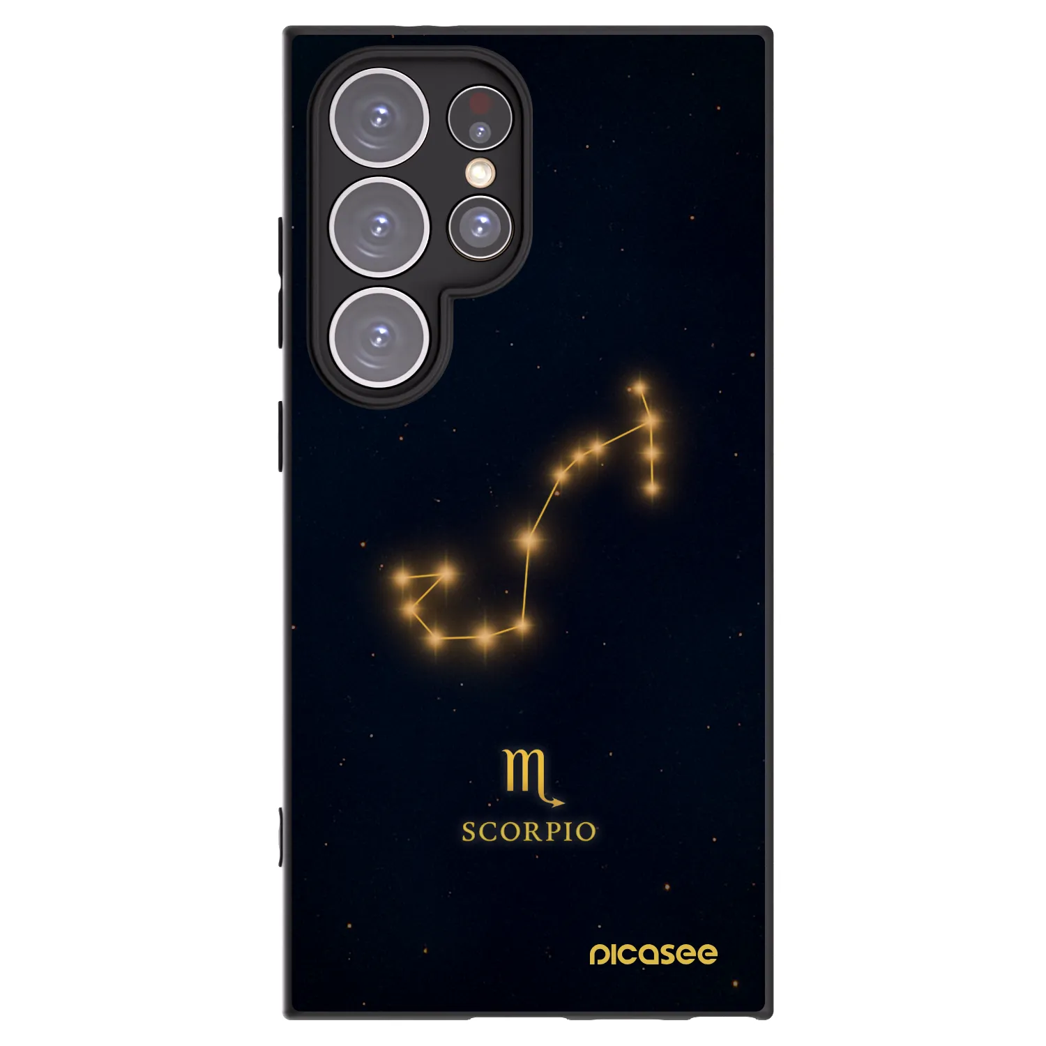 Picasee Μαύρη θήκη σιλικόνης για Samsung Galaxy S24 Ultra S928B 5G - SCORPIO