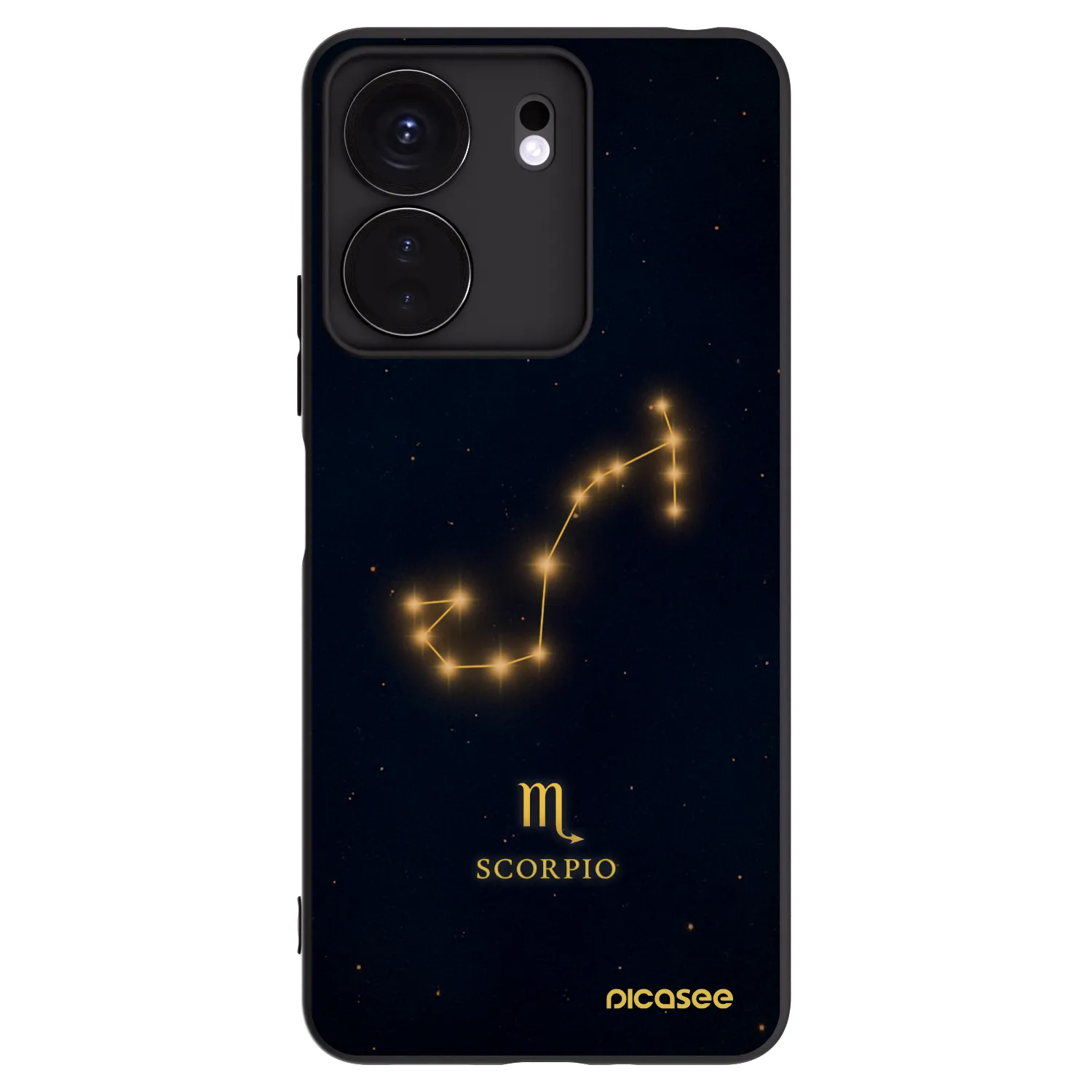 Picasee Μαύρη θήκη σιλικόνης για Xiaomi Redmi 13C 4G - SCORPIO