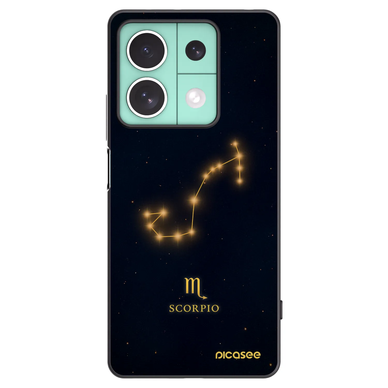 Picasee Μαύρη θήκη σιλικόνης για Xiaomi Redmi Note 13 5G - SCORPIO
