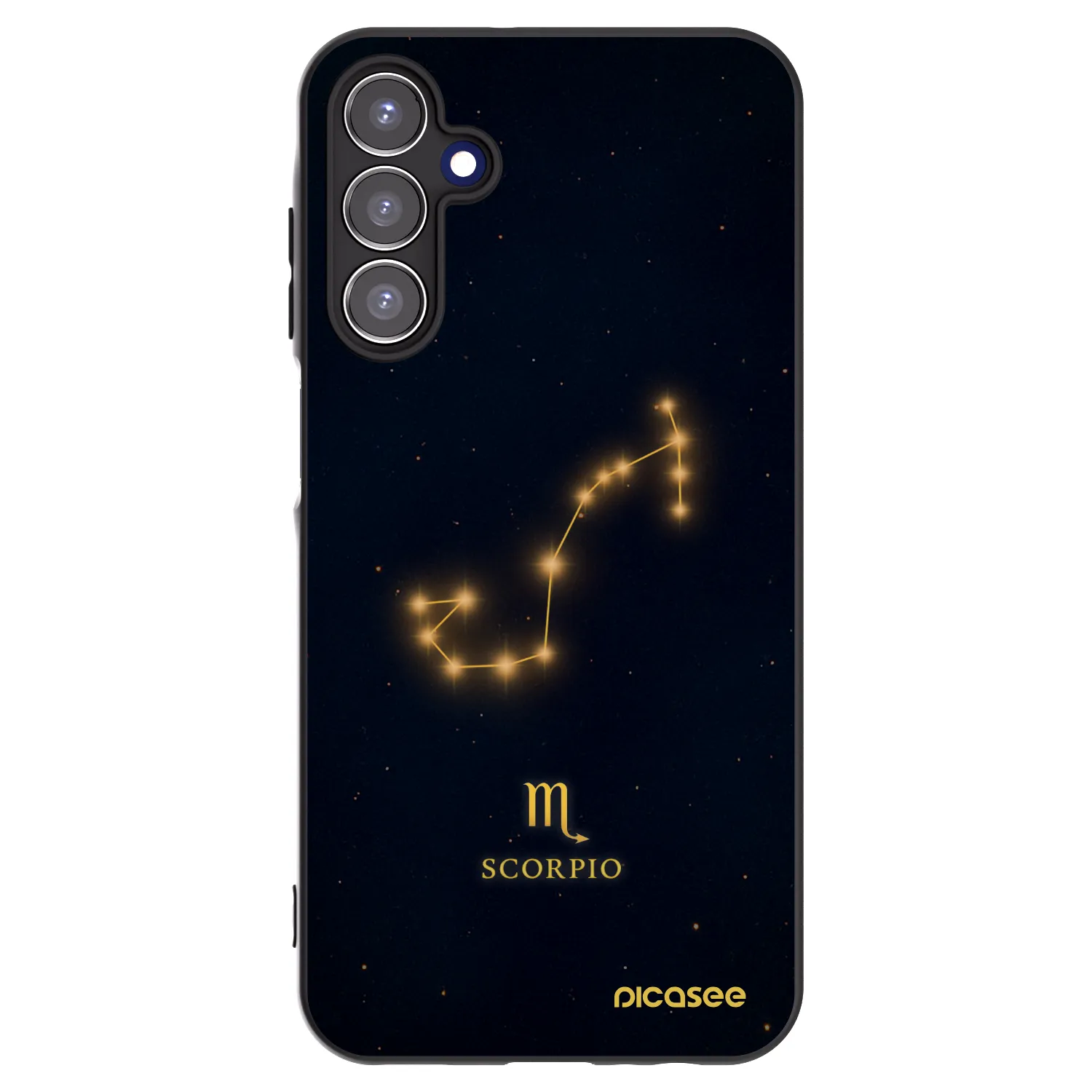 Picasee Μαύρη θήκη σιλικόνης για Samsung Galaxy A15 A156B 5G - SCORPIO