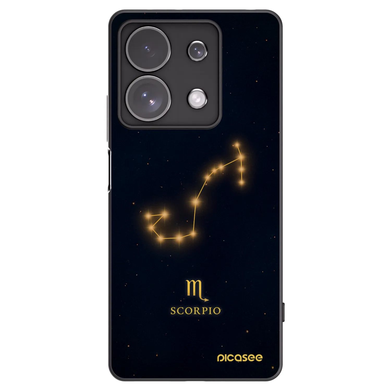 Picasee Μαύρη θήκη σιλικόνης για Xiaomi Redmi Note 13 Pro 4G - SCORPIO