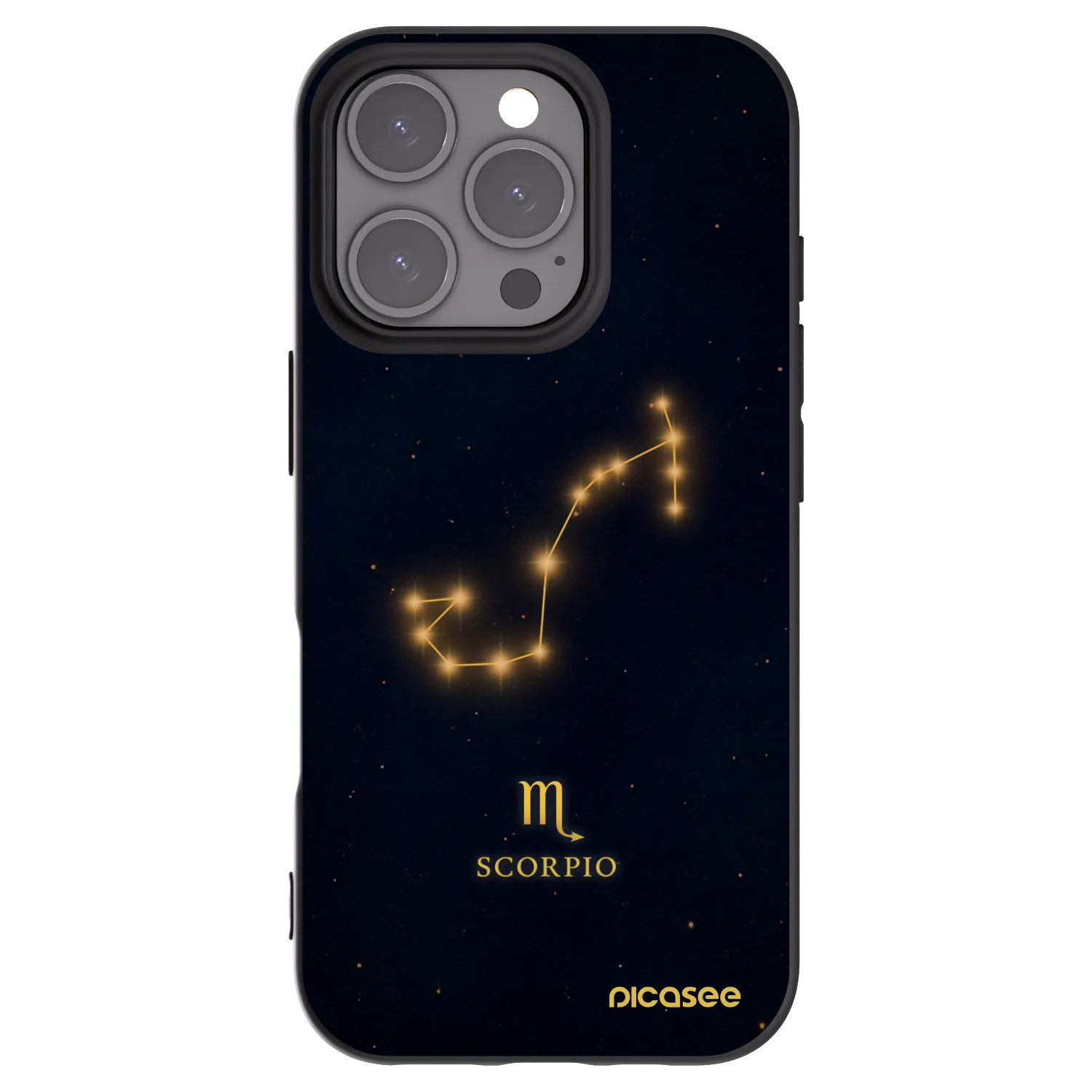 Picasee Μαύρη θήκη σιλικόνης για Apple iPhone 16 Pro - SCORPIO