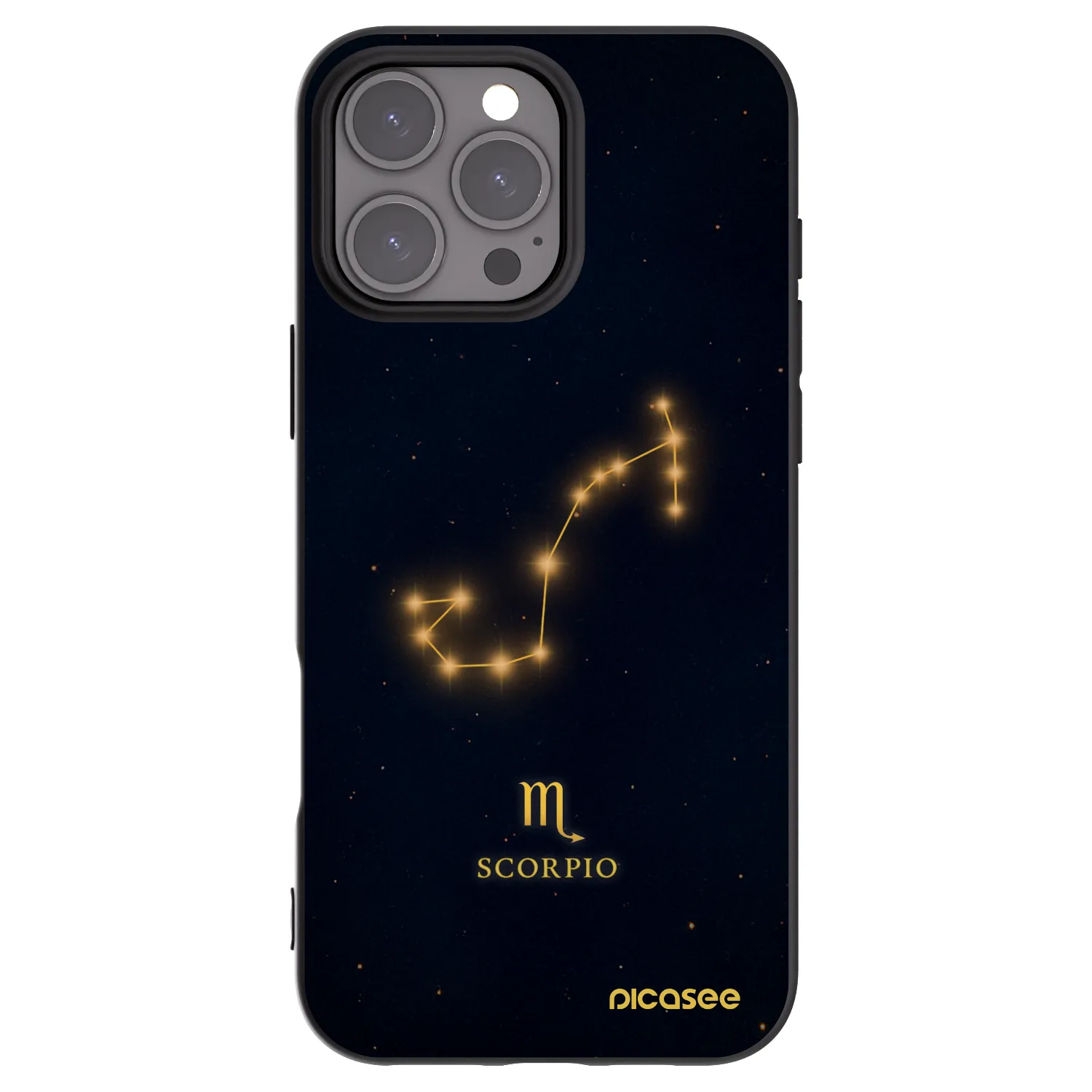 Picasee Μαύρη θήκη σιλικόνης για Apple iPhone 16 Pro Max - SCORPIO