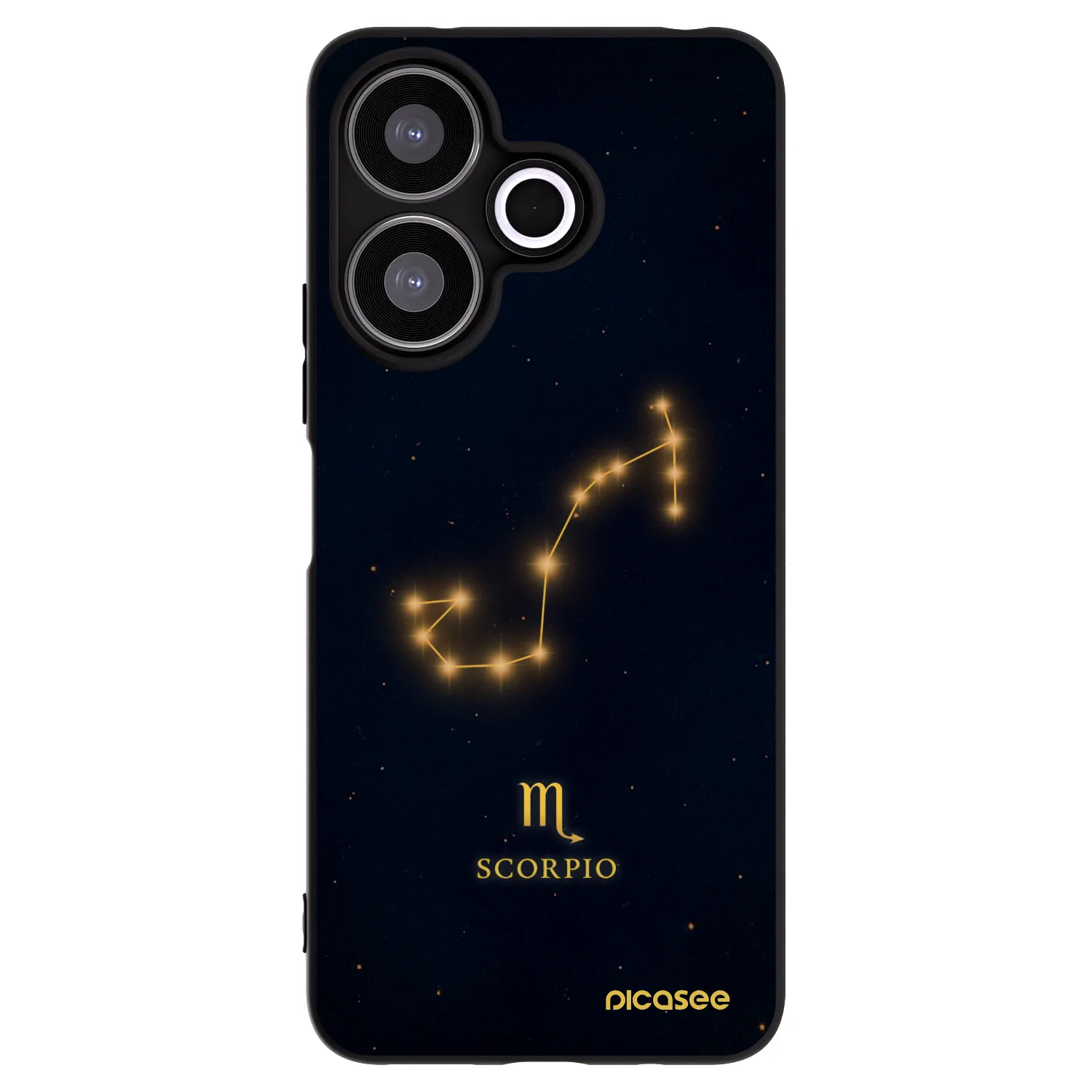 Picasee Μαύρη θήκη σιλικόνης για Xiaomi Redmi 13 4G - SCORPIO