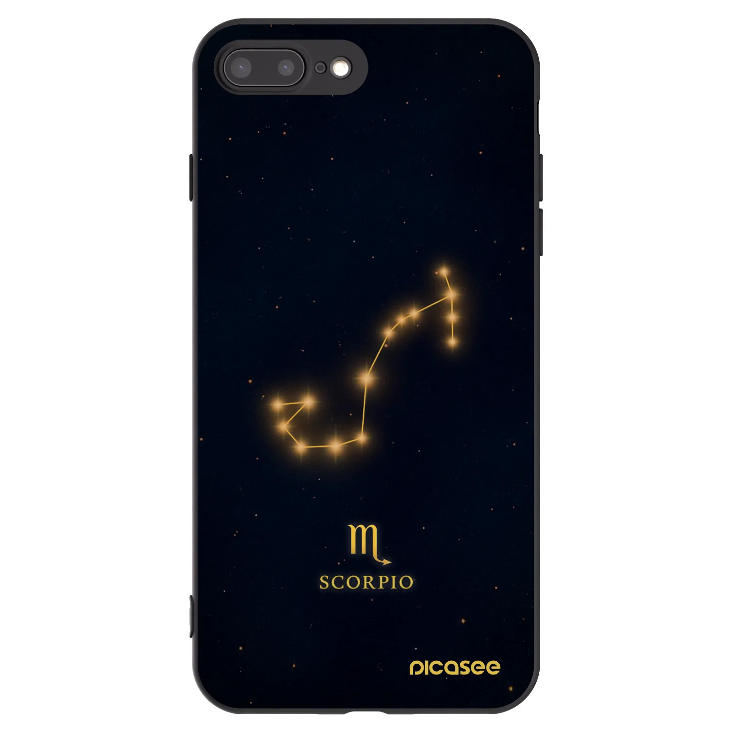 Picasee Μαύρη θήκη σιλικόνης για Apple iPhone 7 Plus - SCORPIO