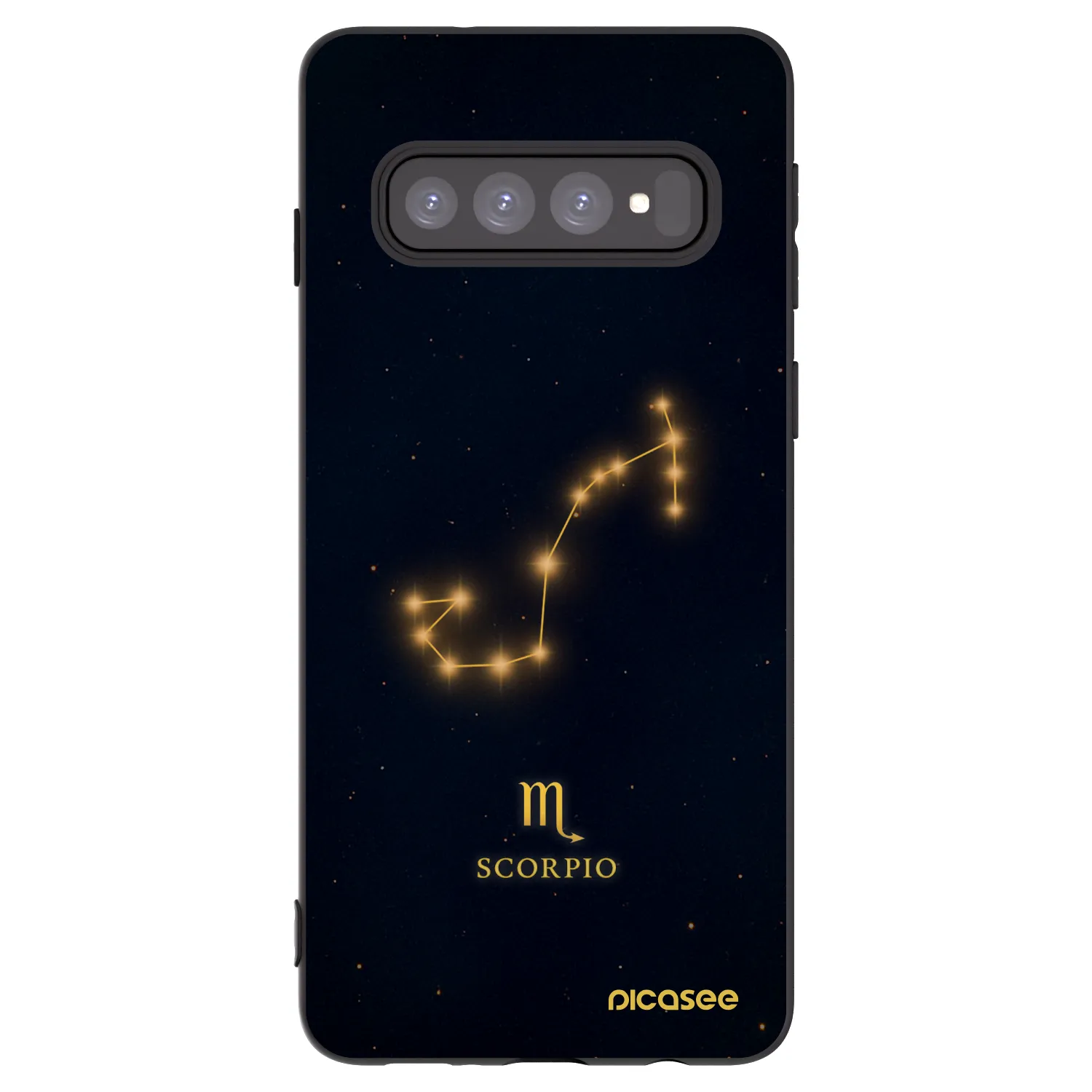 Picasee Μαύρη θήκη σιλικόνης για Samsung Galaxy S10 G973 - SCORPIO