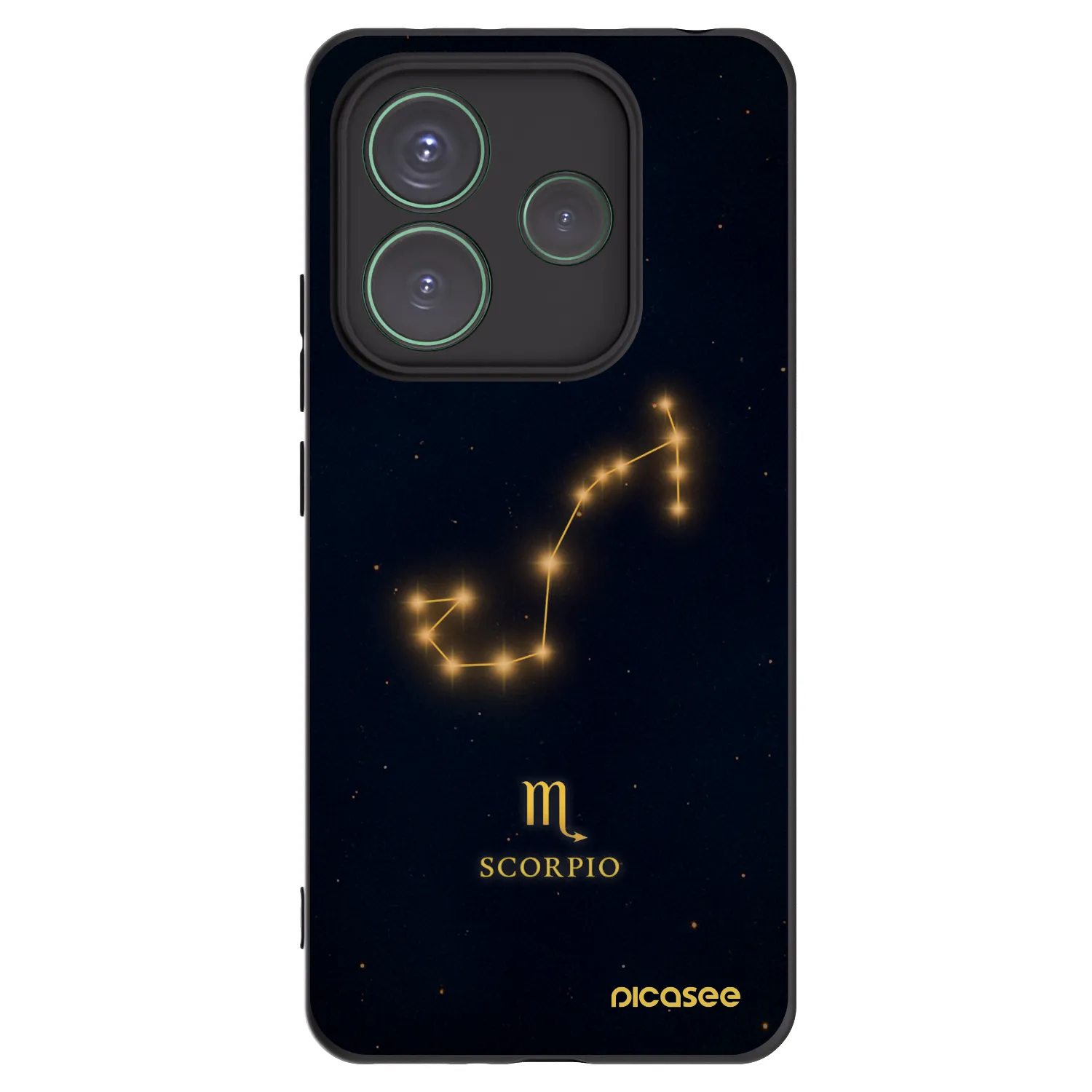 Picasee Μαύρη θήκη σιλικόνης για Xiaomi Redmi Note 14 5G - SCORPIO
