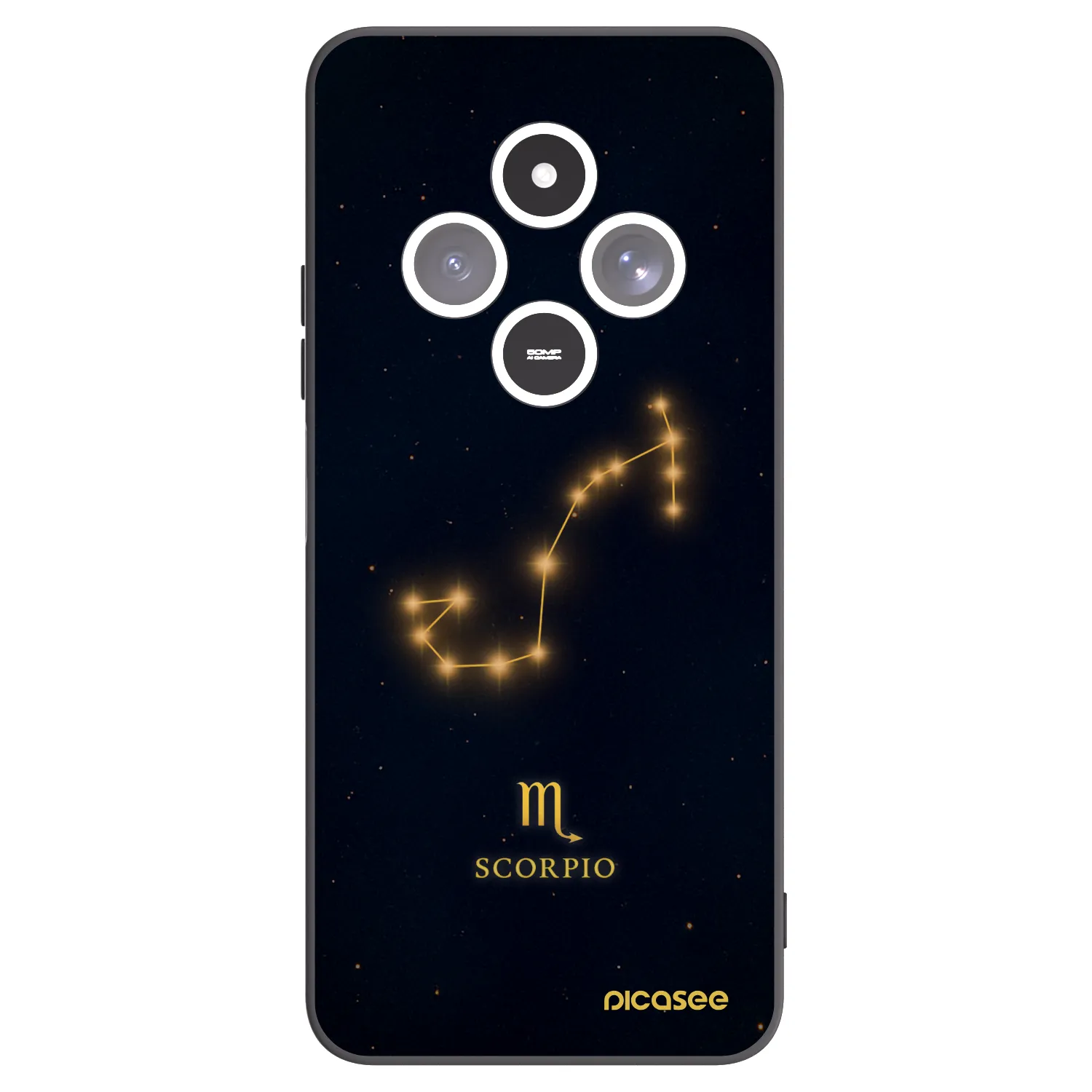 Picasee Μαύρη θήκη σιλικόνης για Xiaomi Redmi 14C - SCORPIO