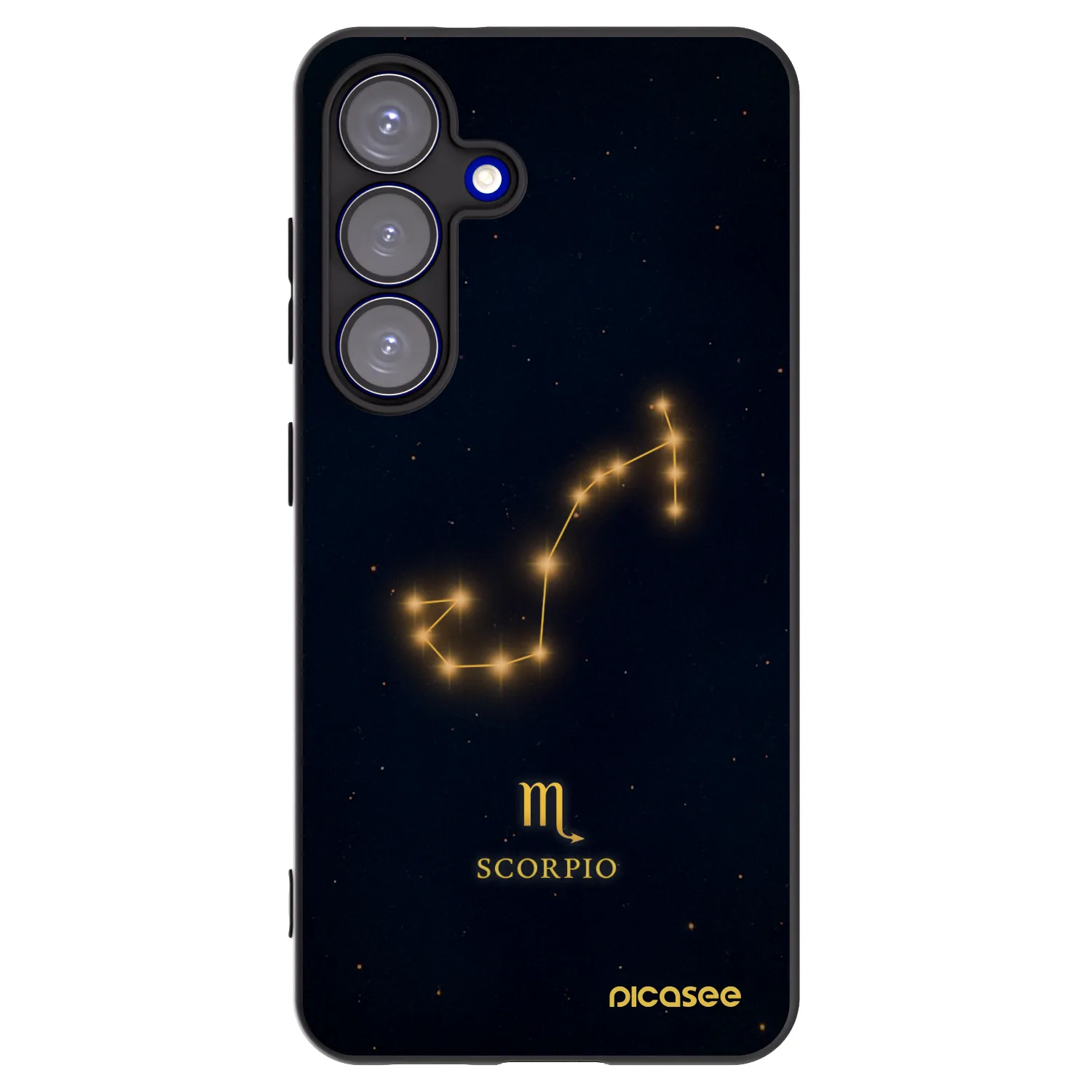 Picasee Μαύρη θήκη σιλικόνης για Samsung Galaxy S25 5G - SCORPIO