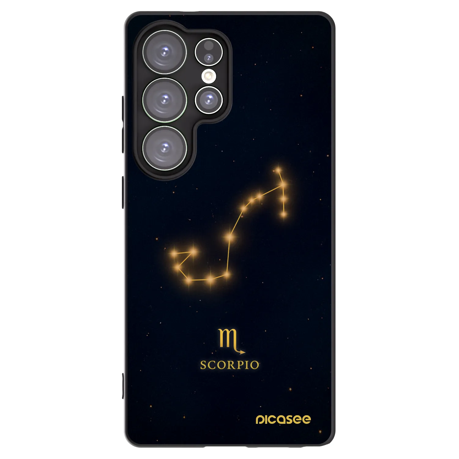 Picasee Μαύρη θήκη σιλικόνης για Samsung Galaxy S25 Ultra 5G - SCORPIO