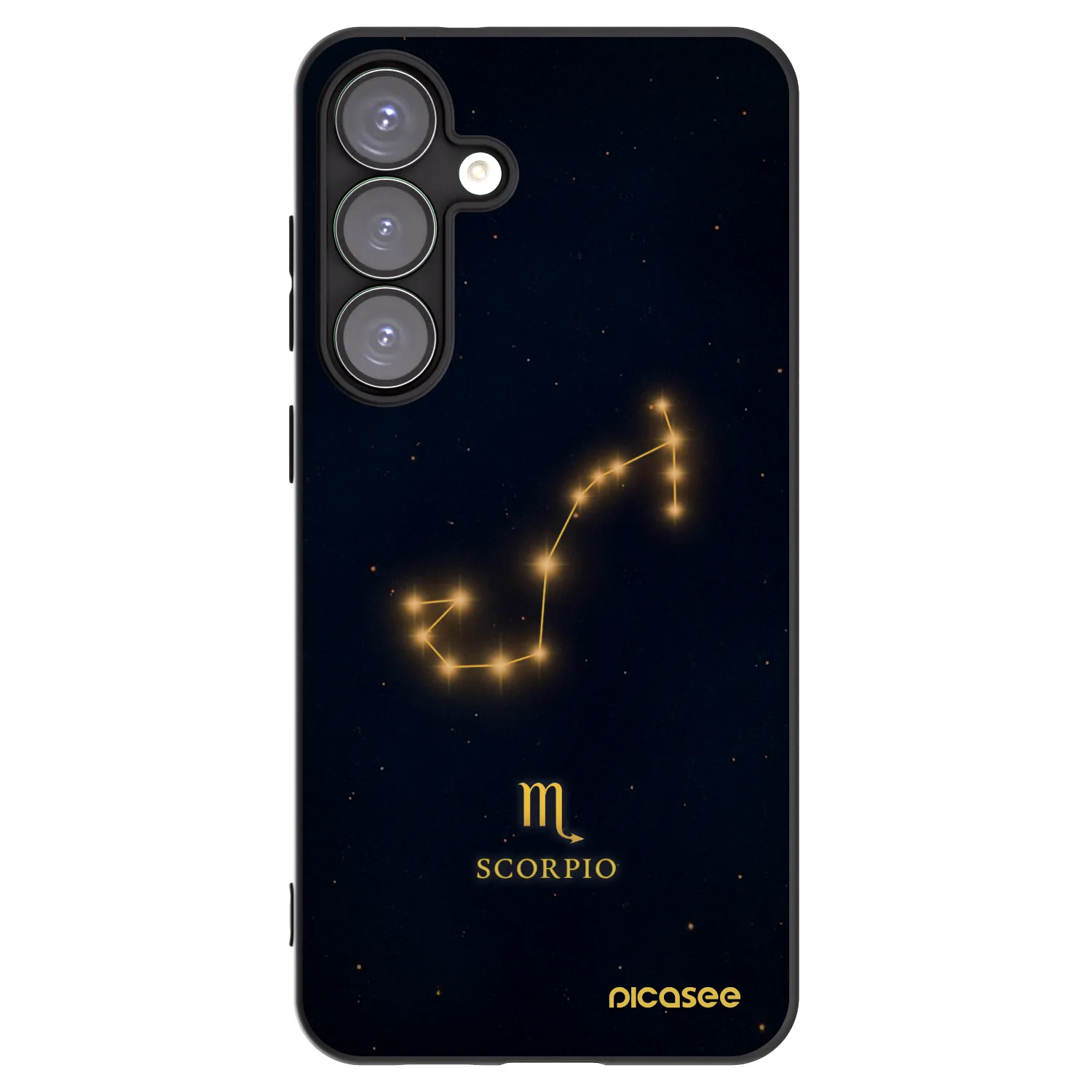 Picasee Μαύρη θήκη σιλικόνης για Samsung Galaxy S25+ 5G - SCORPIO