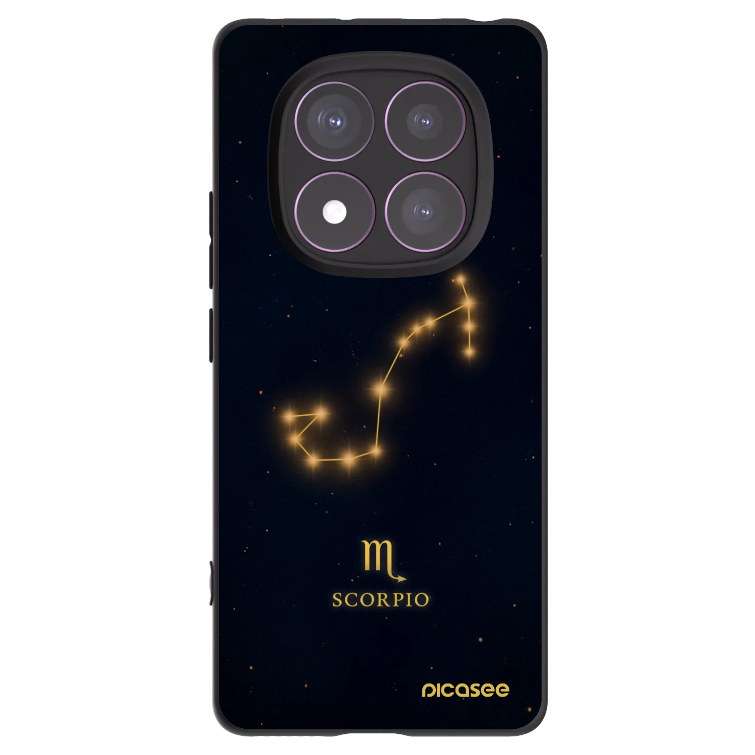Picasee Μαύρη θήκη σιλικόνης για Xiaomi Redmi Note 14 Pro 4G - SCORPIO
