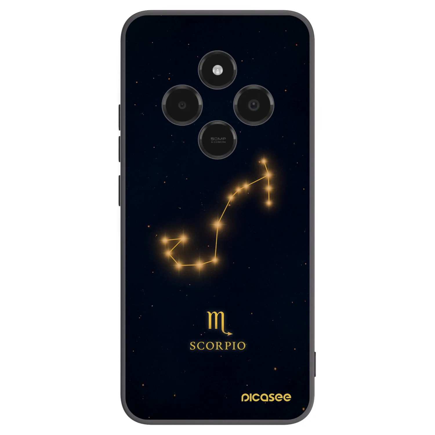 Picasee Μαύρη θήκη σιλικόνης για Xiaomi Poco C75 - SCORPIO