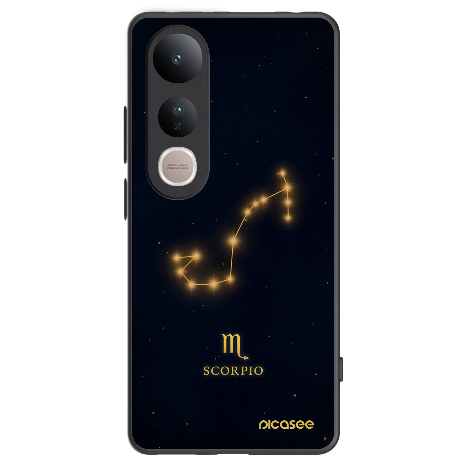 Picasee Μαύρη θήκη σιλικόνης για Vivo V50 Lite 5G - SCORPIO