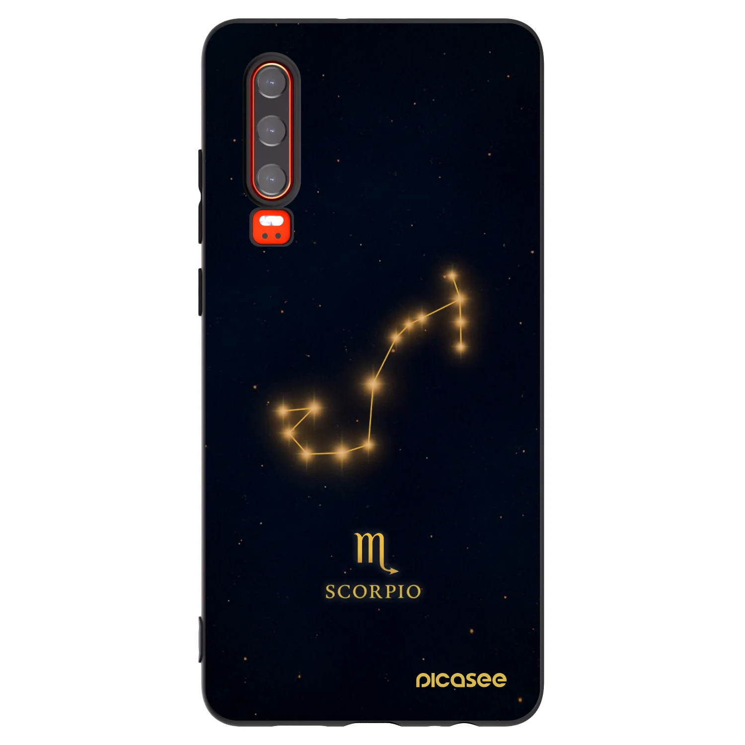 Picasee Μαύρη θήκη σιλικόνης για Huawei P30 - SCORPIO