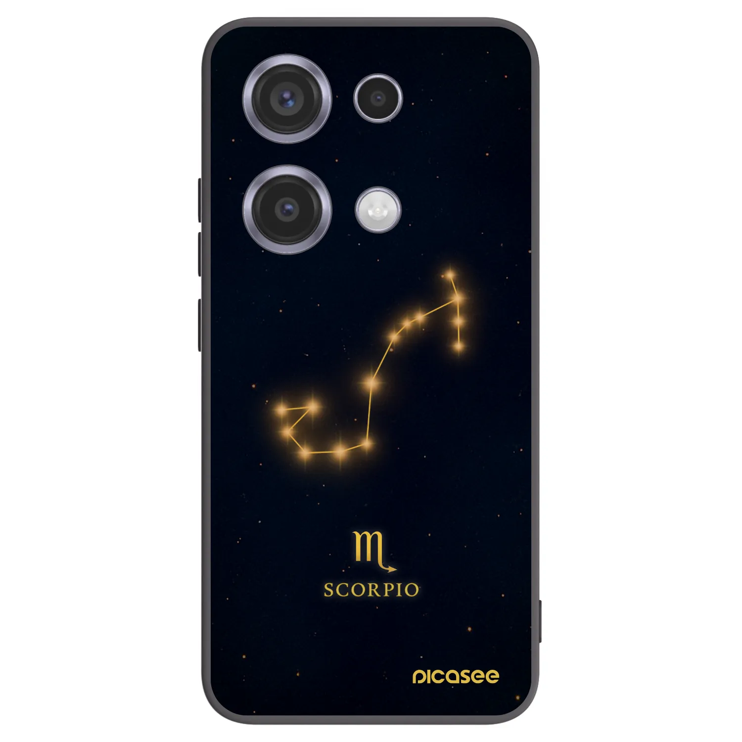 Picasee Μαύρη θήκη σιλικόνης για Xiaomi Redmi Note 14S - SCORPIO